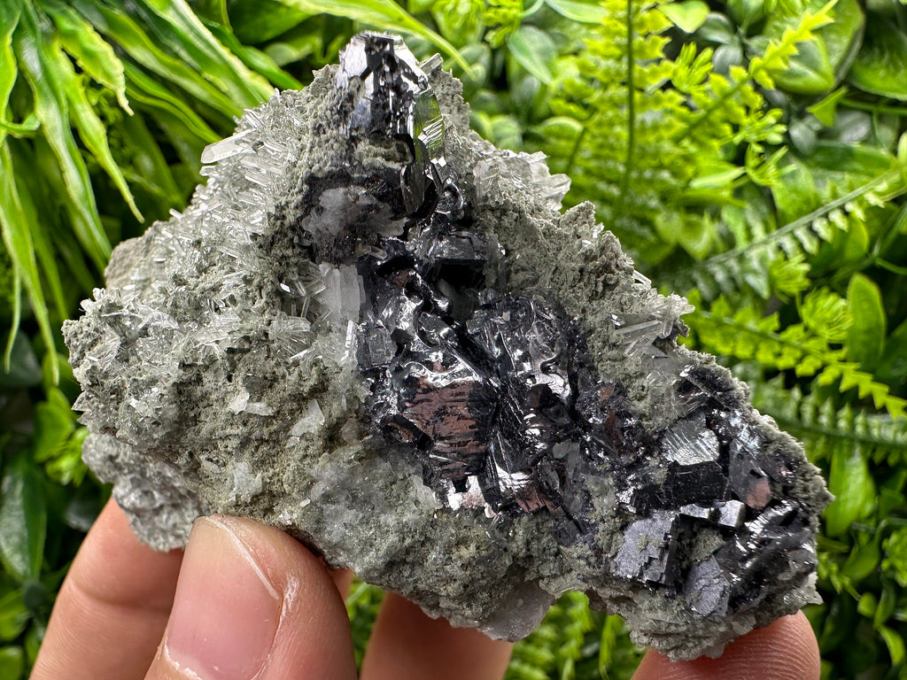 Galena Sphalerite on Quartz, Borieva Mine Mineral Specimen