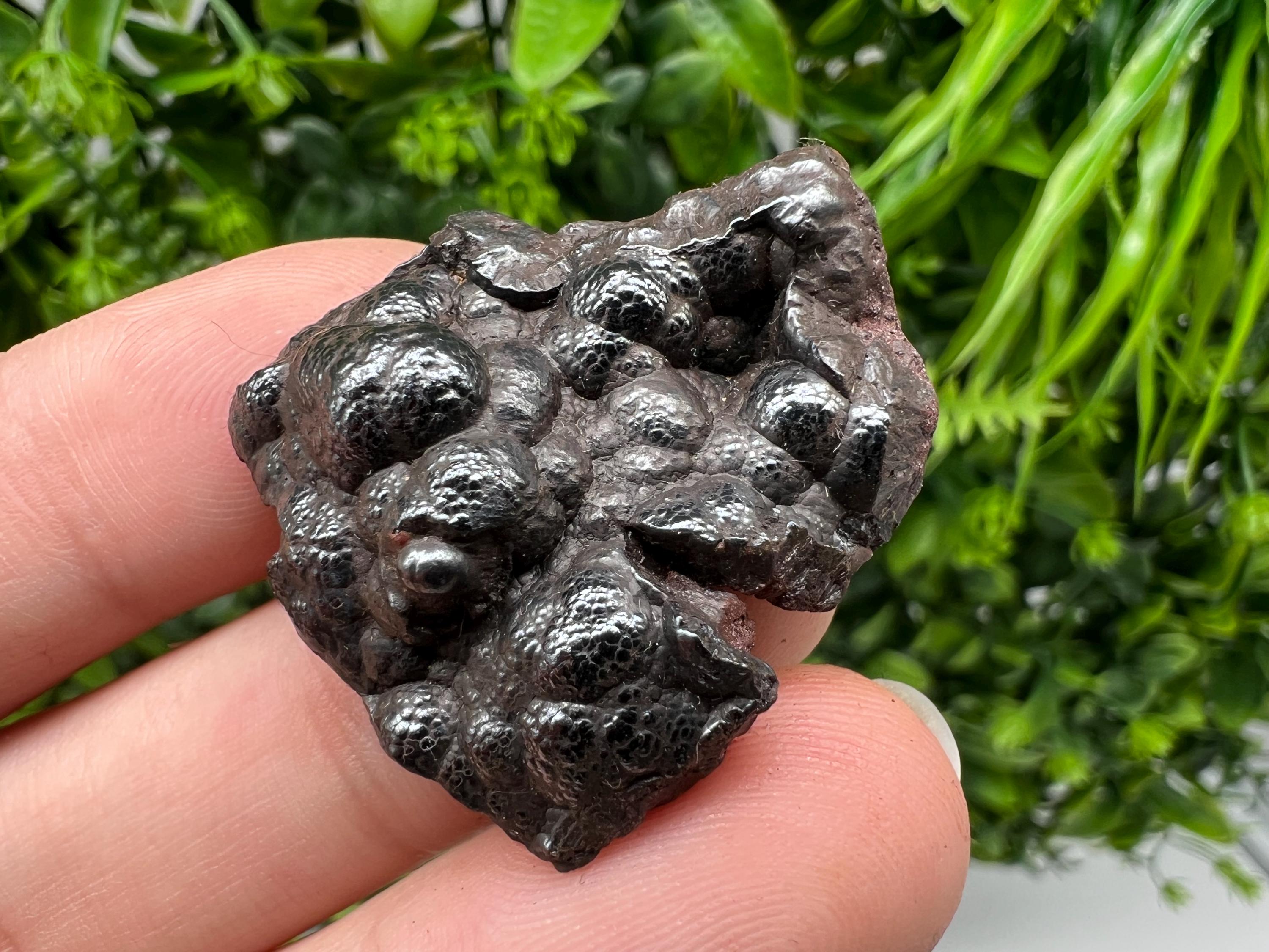 Botryoidal Black Hematite Specimen: Moroccan Crystal, Chakra Reiki