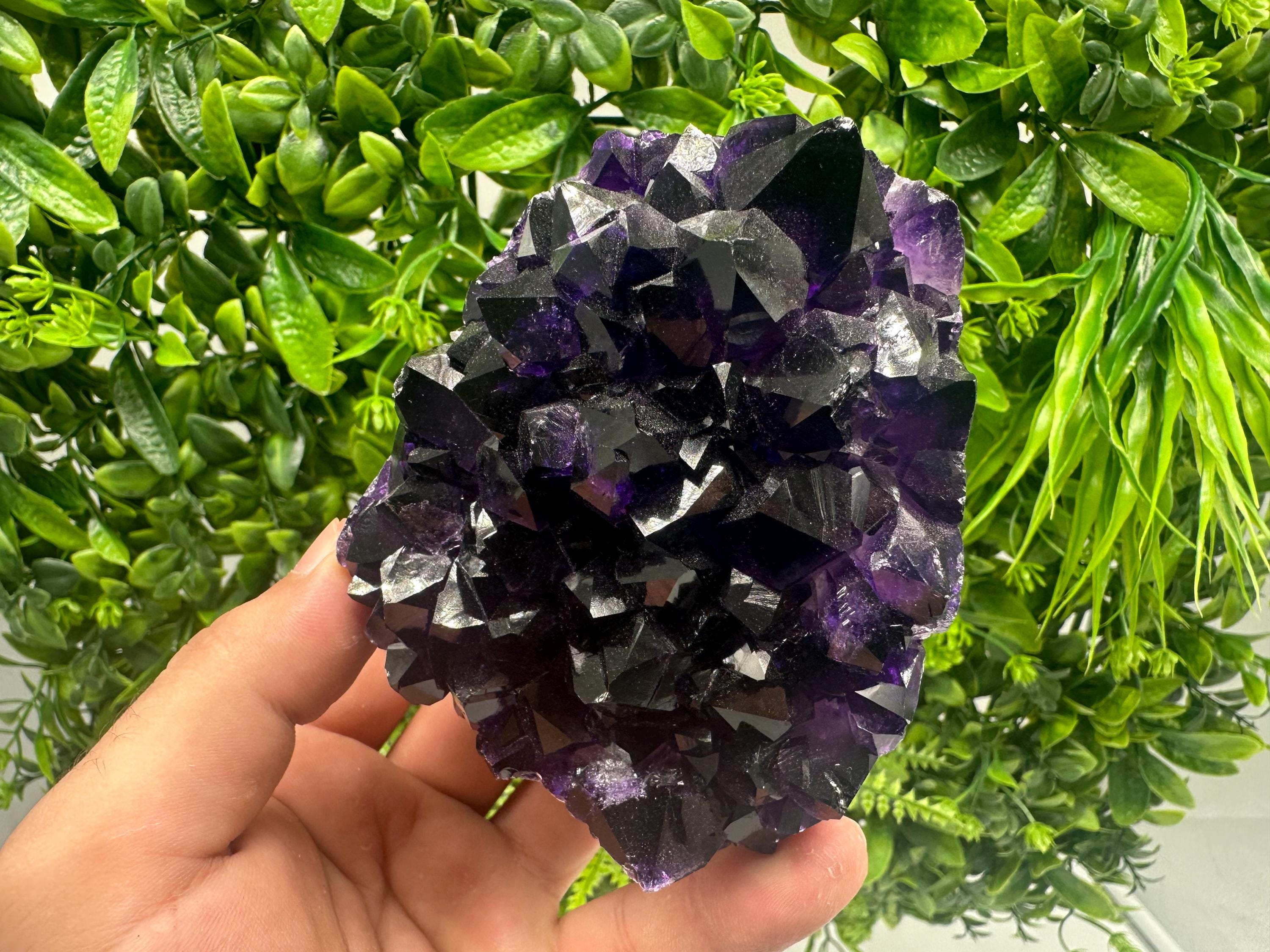 Uruguay Amethyst Crystal: Purple Quartz Home Decor, Energy Stone