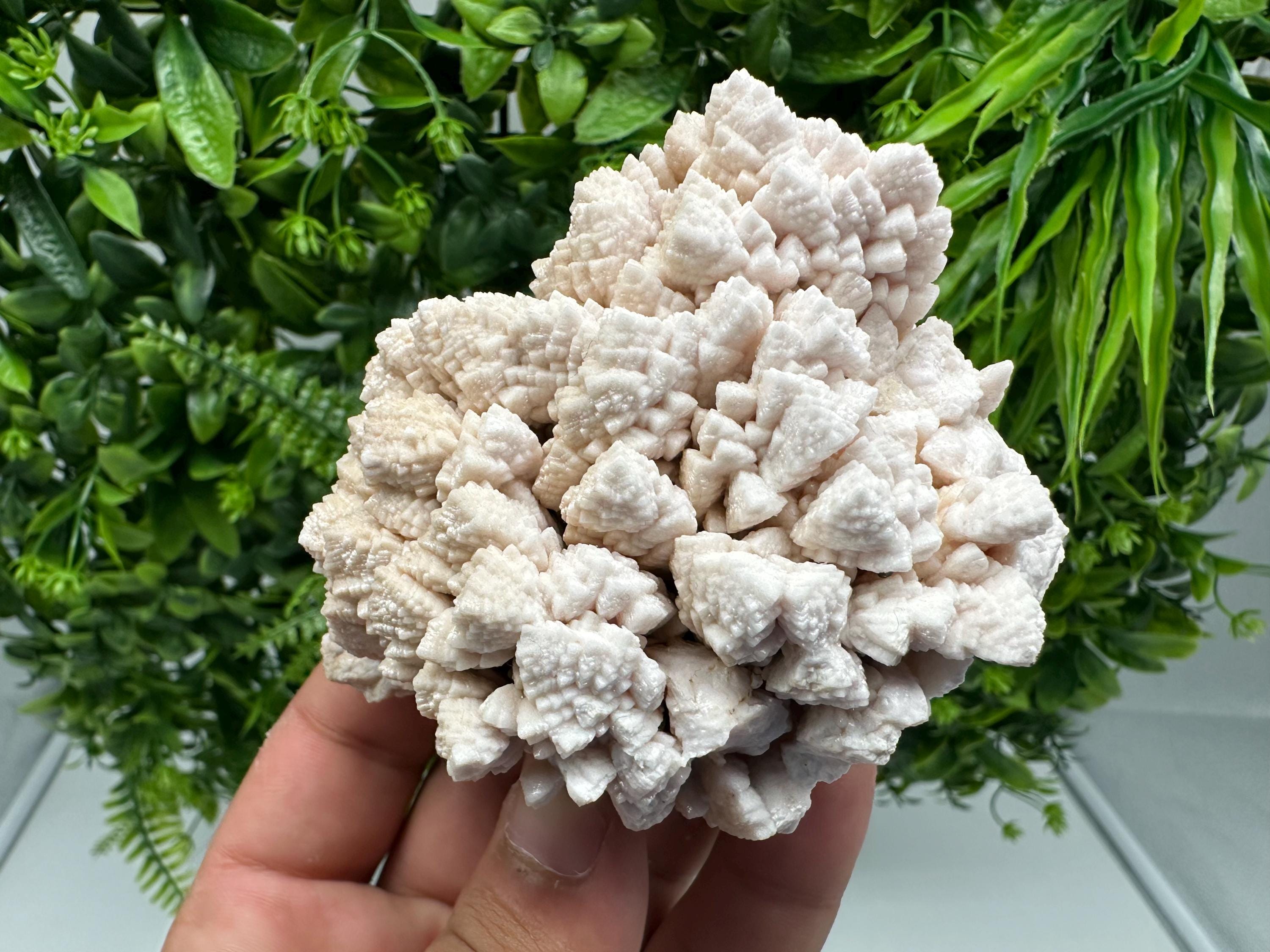 Manganocalcite Mineral Specimen, Bulgaria Pink Calcite, Home Decor