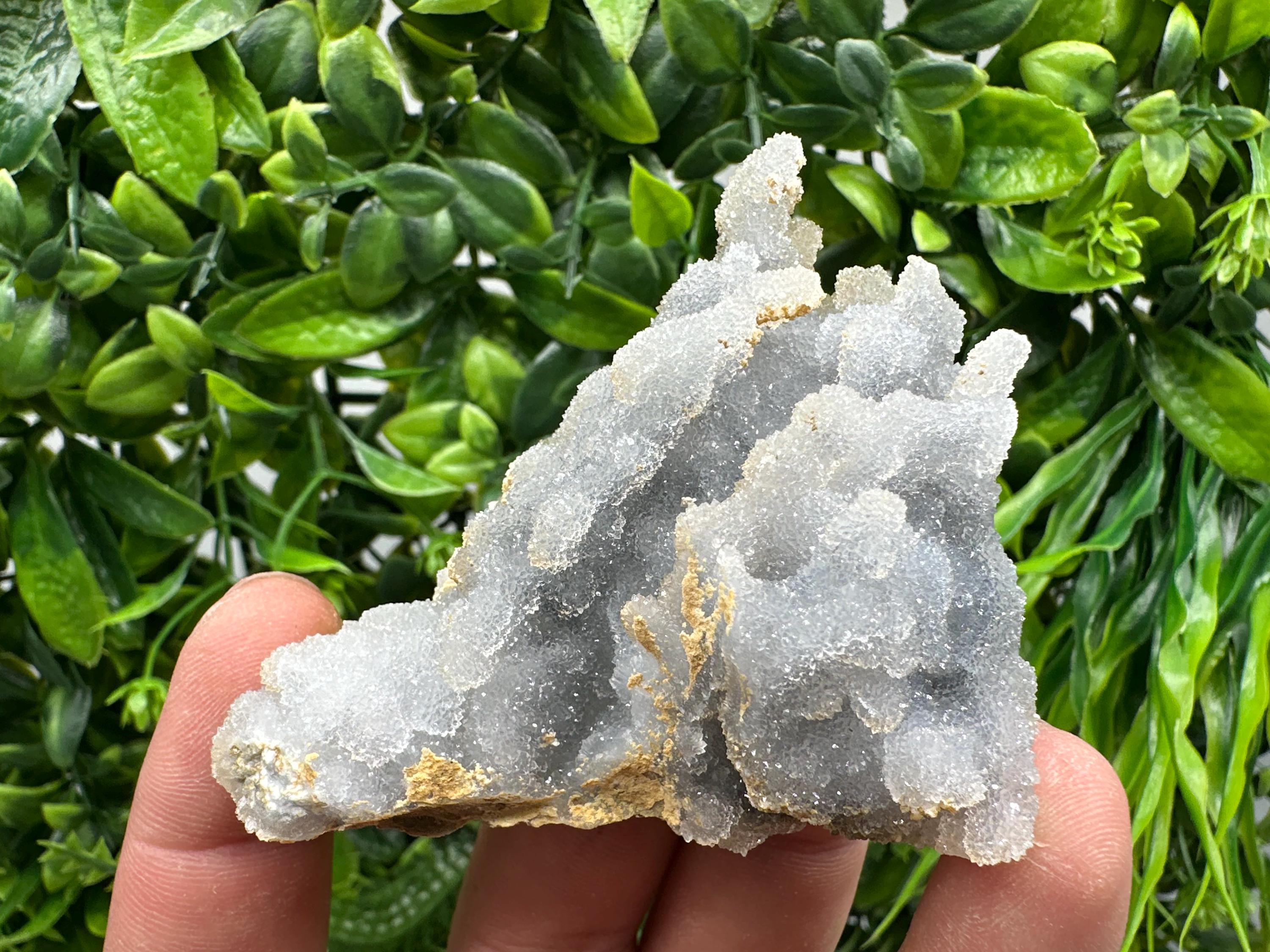 Blue Chalcedony Quartz with Chlorite Inclusions: Krushev Dol Bulgaria