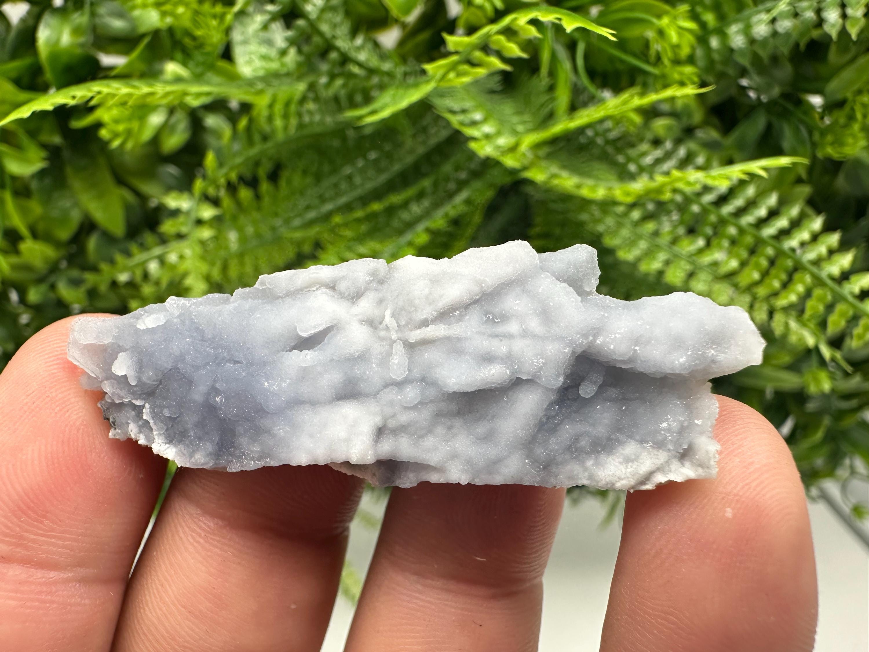 Light Blue Chalcedony Specimen: Natural Bulgaria Mineral Decor