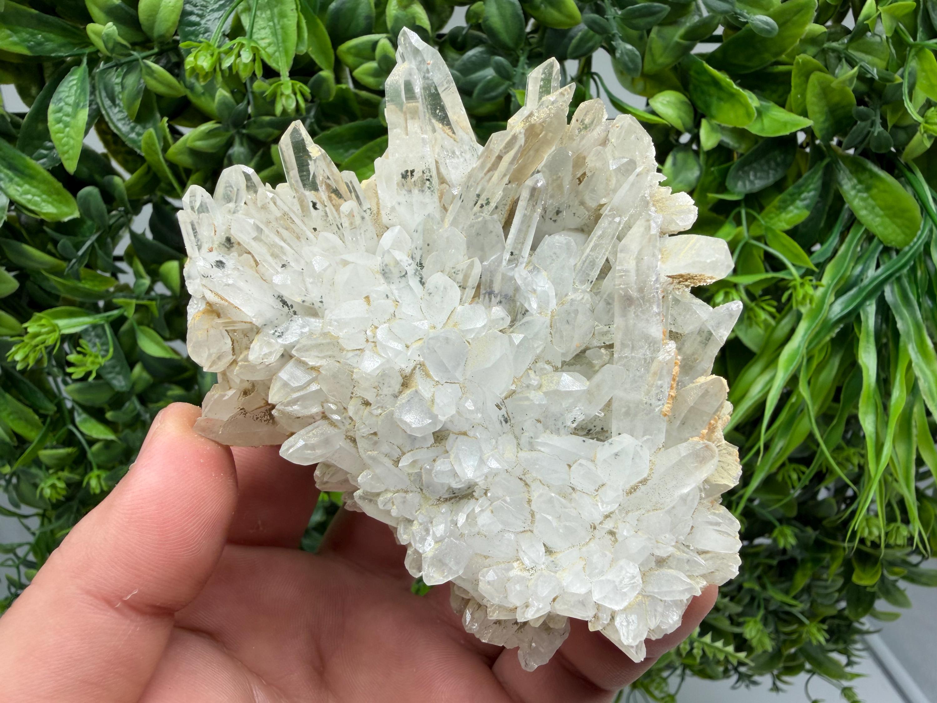 Quartz inclusions Chlorite and Sphalerite/ Natural minerals/ Souvenir crystal gift minerals famous Krushev dol/Madan