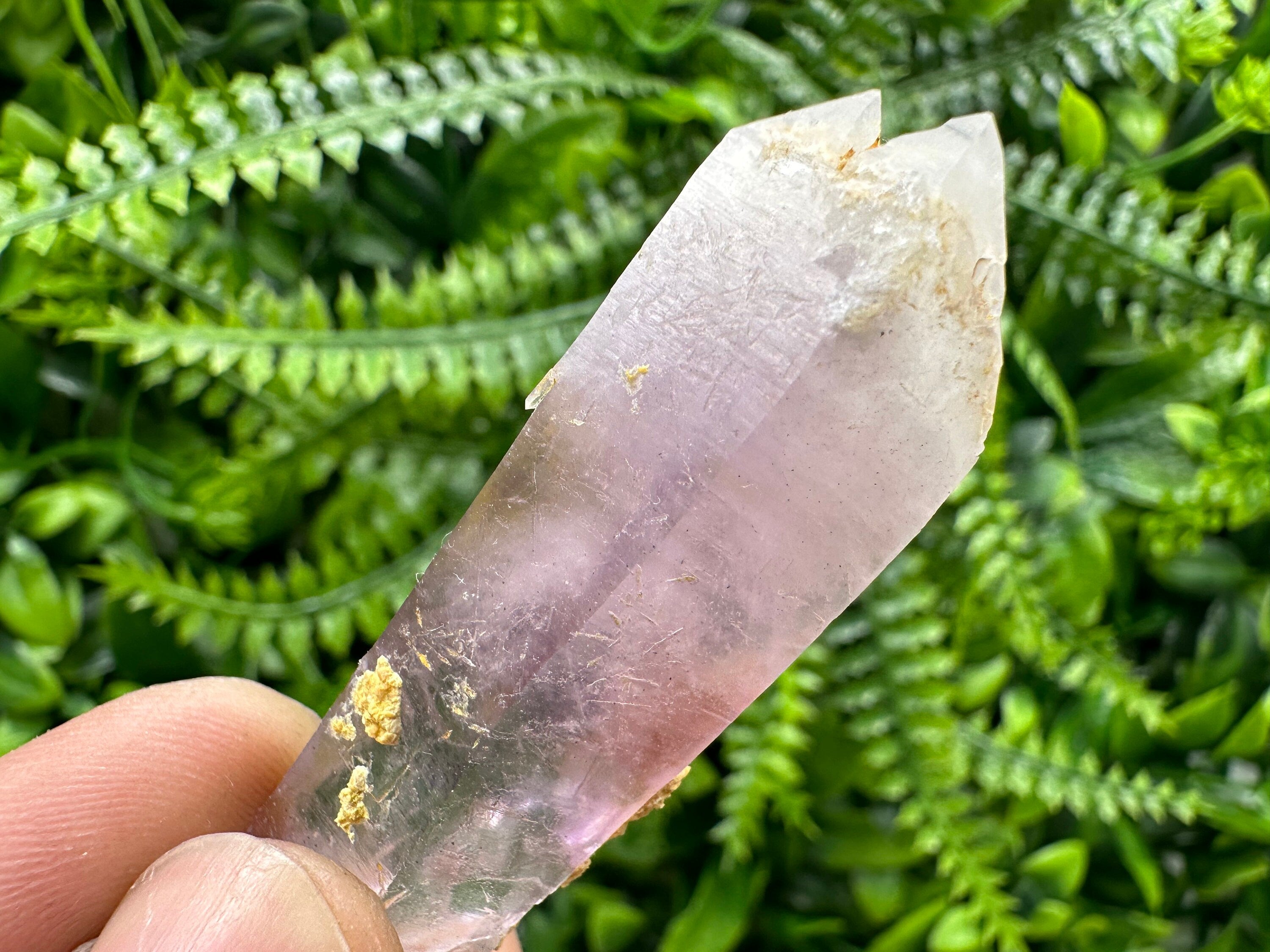 Amethyst Phantom Crystal, Cérusite Inclusions, Collectors Specimen