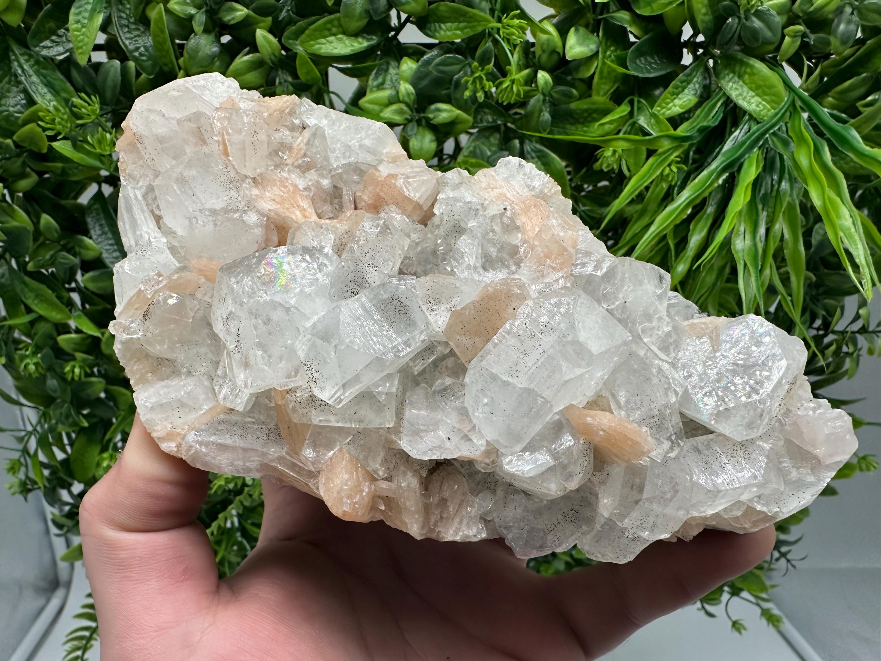 STUNNING Apophyllite,Stilbite,on CHALCEDONY,natural,collection minerals specimen,India ,Mineral,Crystal,Stone Mineral Specimen India Crystal