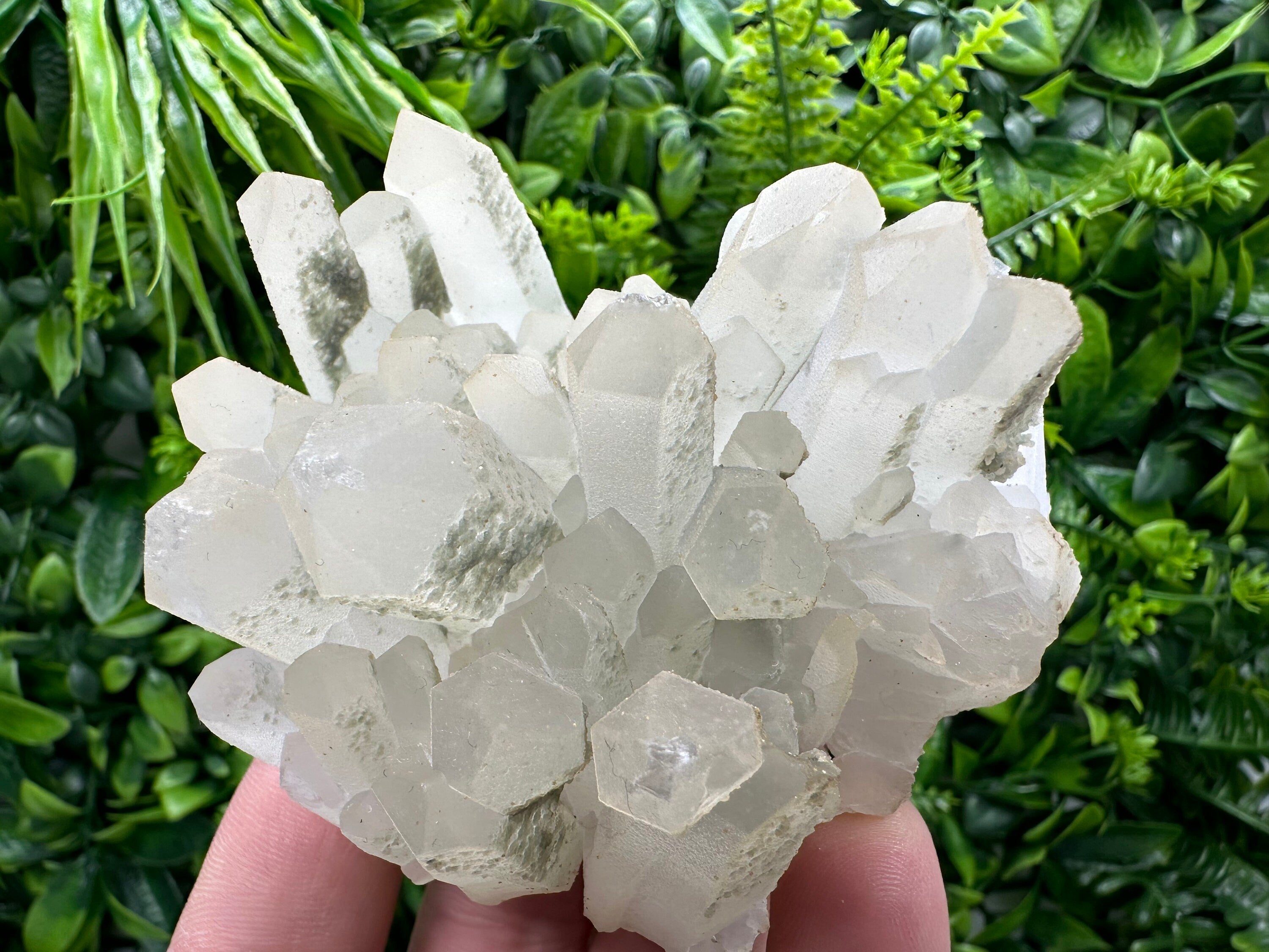 Chlorite Quartz Crystal Cluster: Borieva Mine, Bulgaria