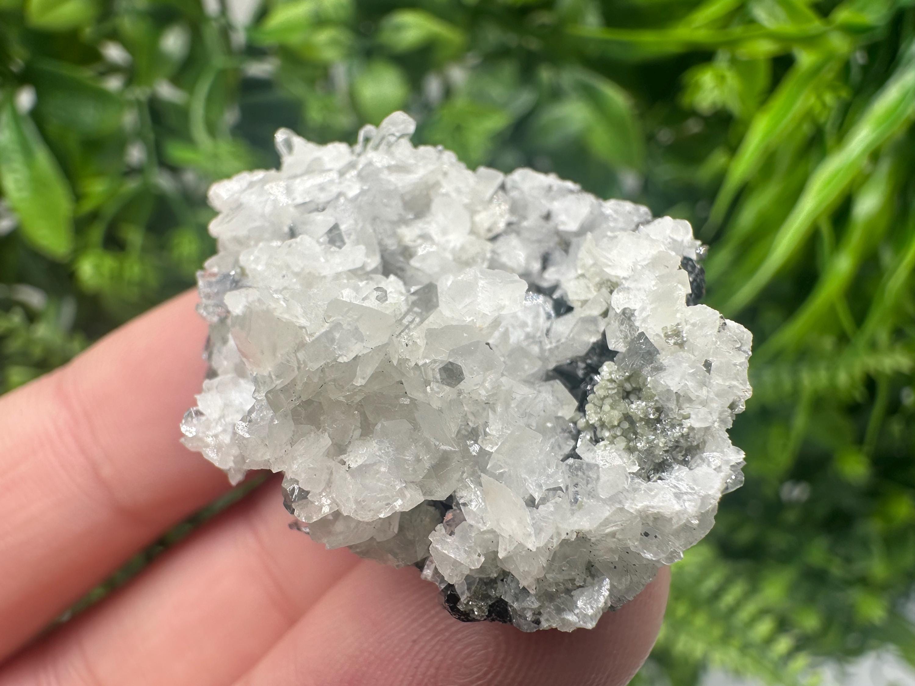 Calcite on Quartz Mineral Specimen, Borieva Mine, Bulgaria