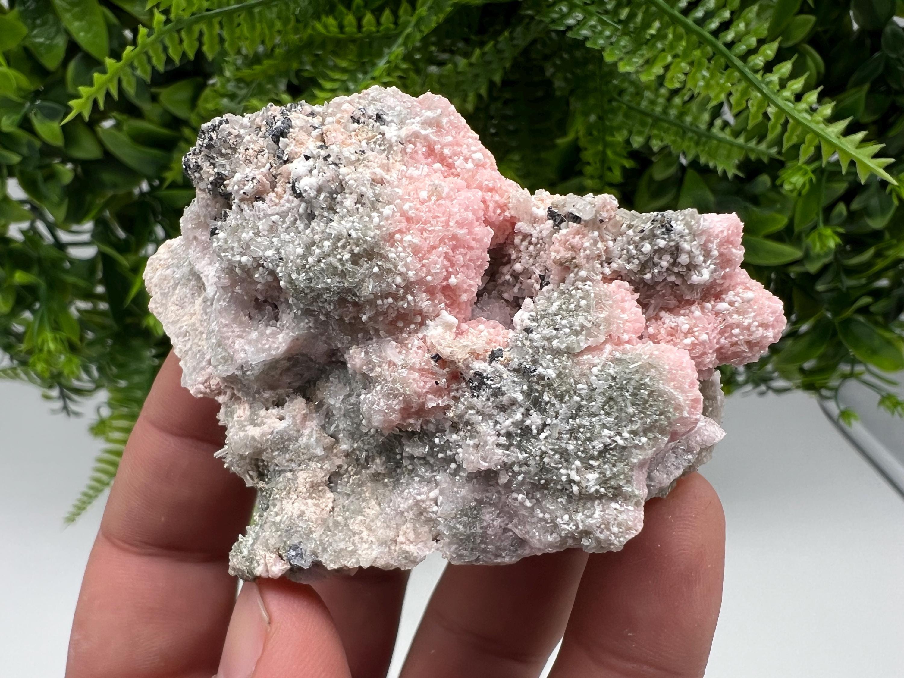 RARE Rhodochrosite with Calcite: Starnica Mine, Bulgaria