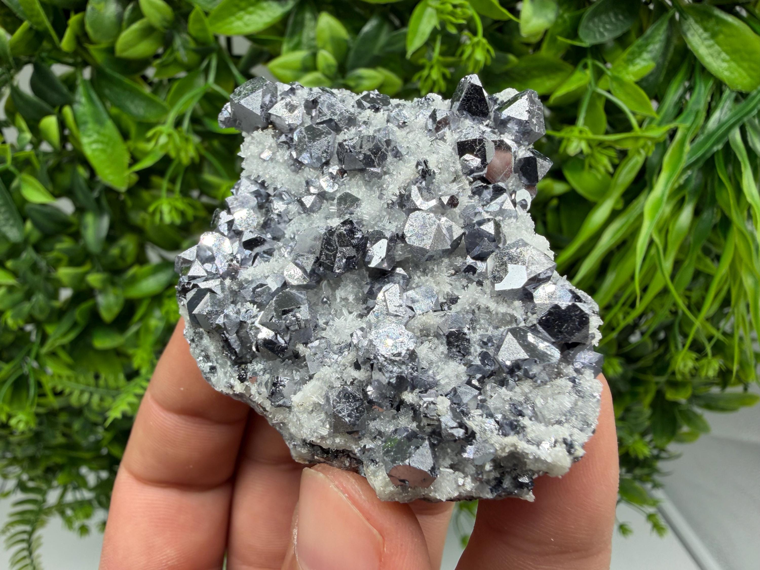 Galena Spinel with Quartz and Calcite, Borieva Mine Mineral Specimen