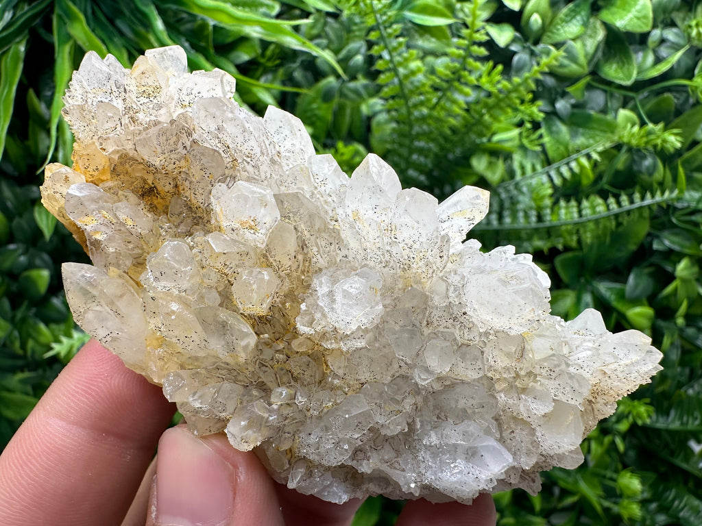 Transparent Quartz Cluster with Mineral Inclusions, Bulgaria