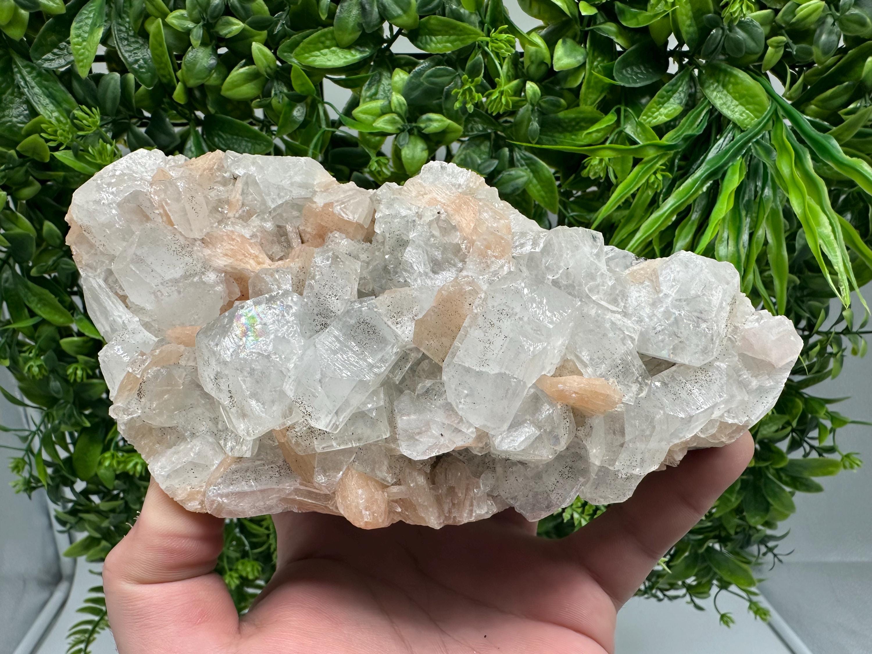 STUNNING Apophyllite,Stilbite,on CHALCEDONY,natural,collection minerals specimen,India ,Mineral,Crystal,Stone Mineral Specimen India Crystal