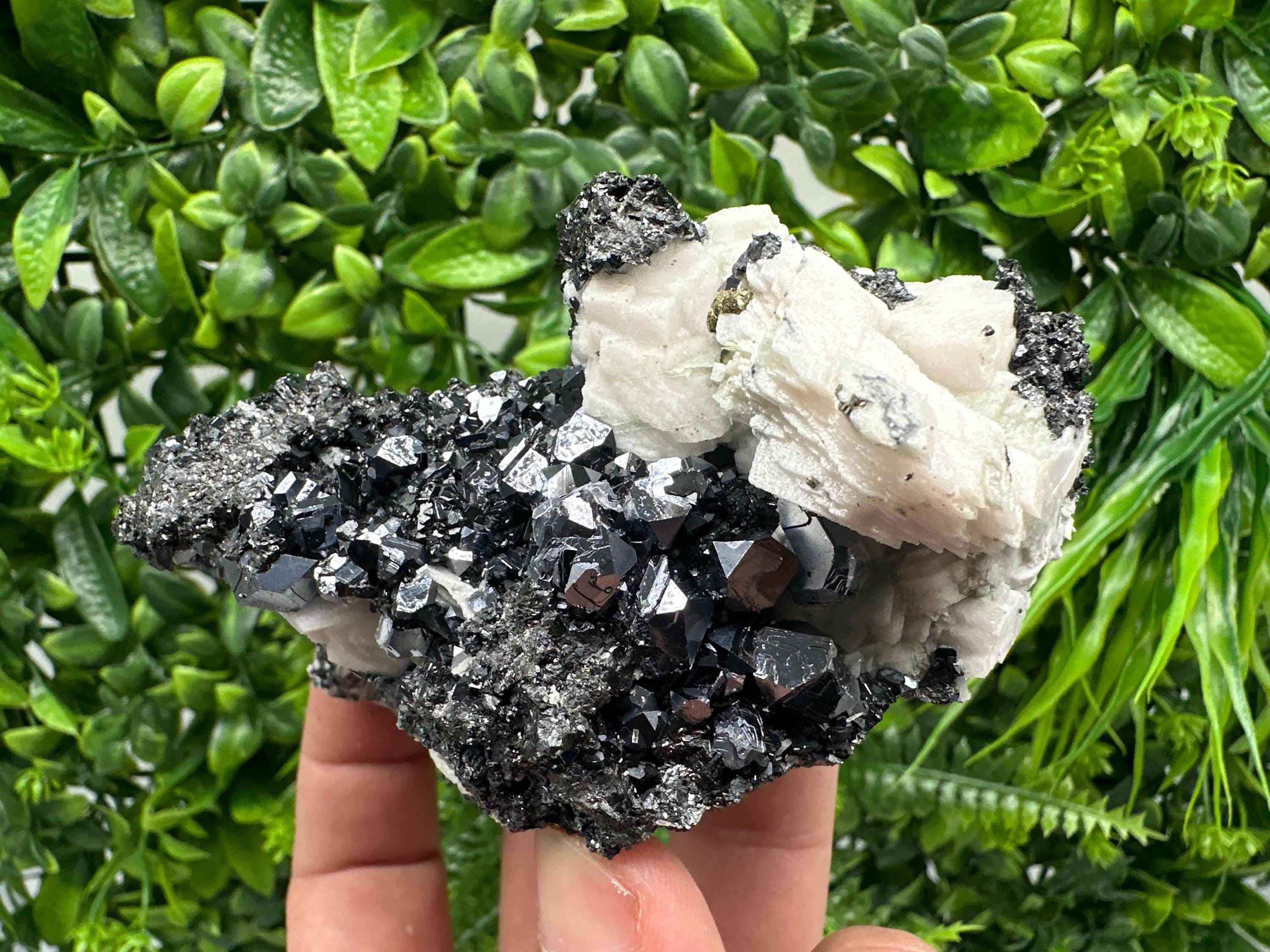 Galena Sphalerite Mineral Specimen: Calcite, Borieva Mine