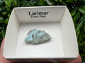 Rare Raw Larimar Specimen: Dominican Republic Crystal (25/15 mm)