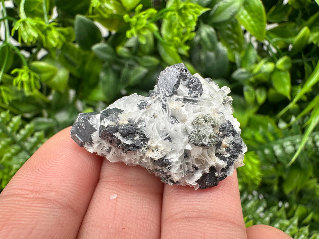 Galena Spinel with Quartz and Calcite, Borieva Mine Mineral Specimen