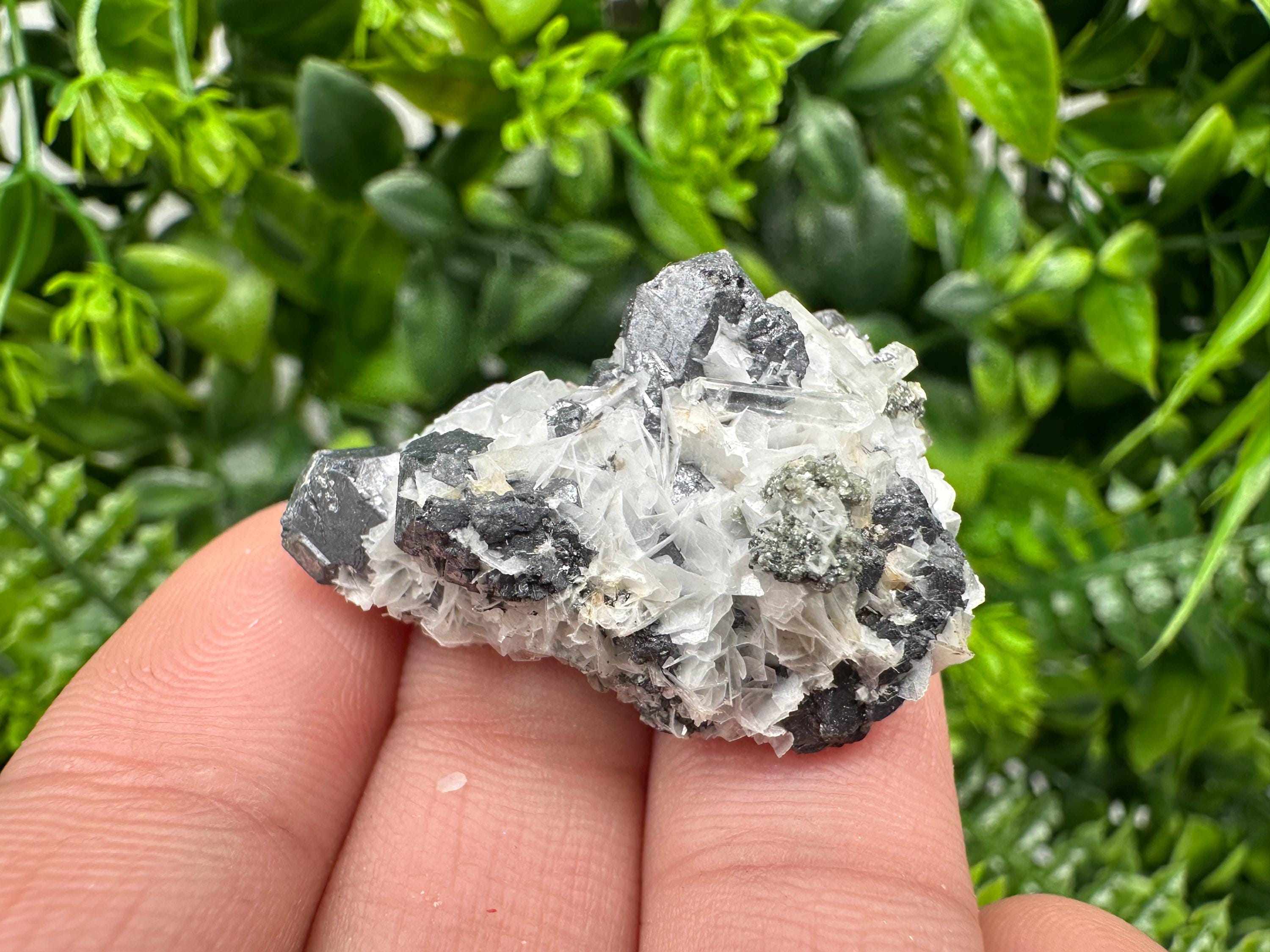 Galena Spinel with Quartz and Calcite, Borieva Mine Mineral Specimen
