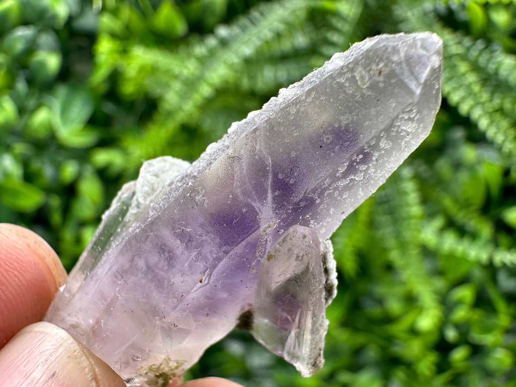 Amethyst Phantom Quartz with Chalcedony and Chlorite - Bulgaria Crystal