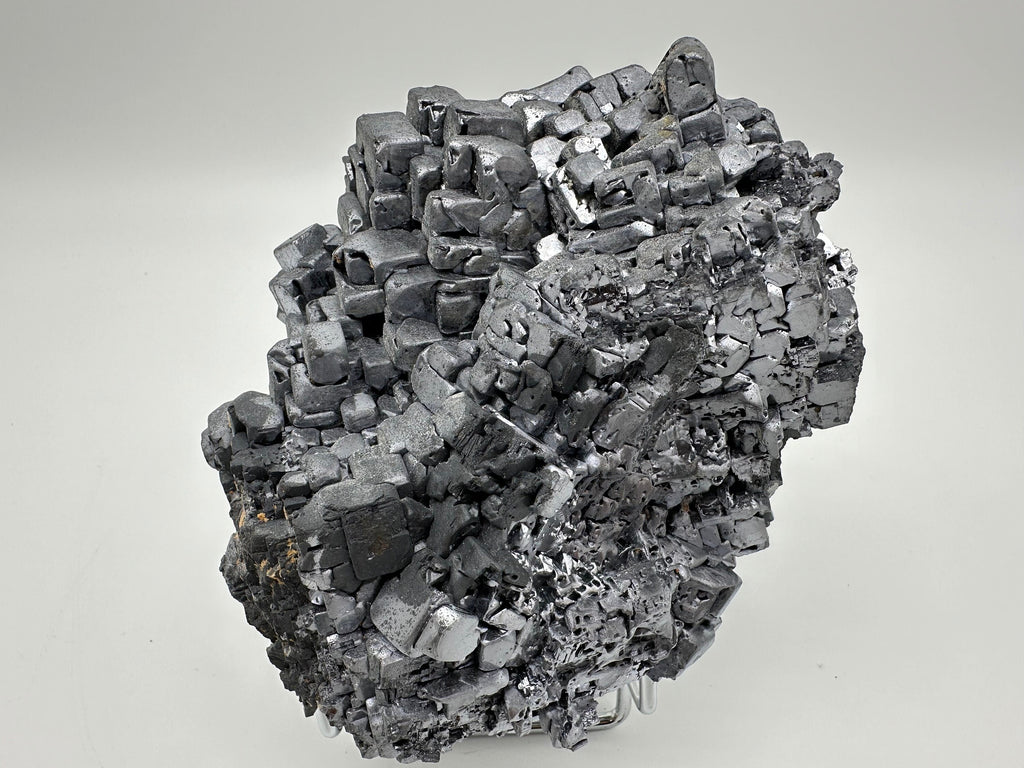Natural Shiny Galena Cluster with Siderite and Quartz, Bulgaria