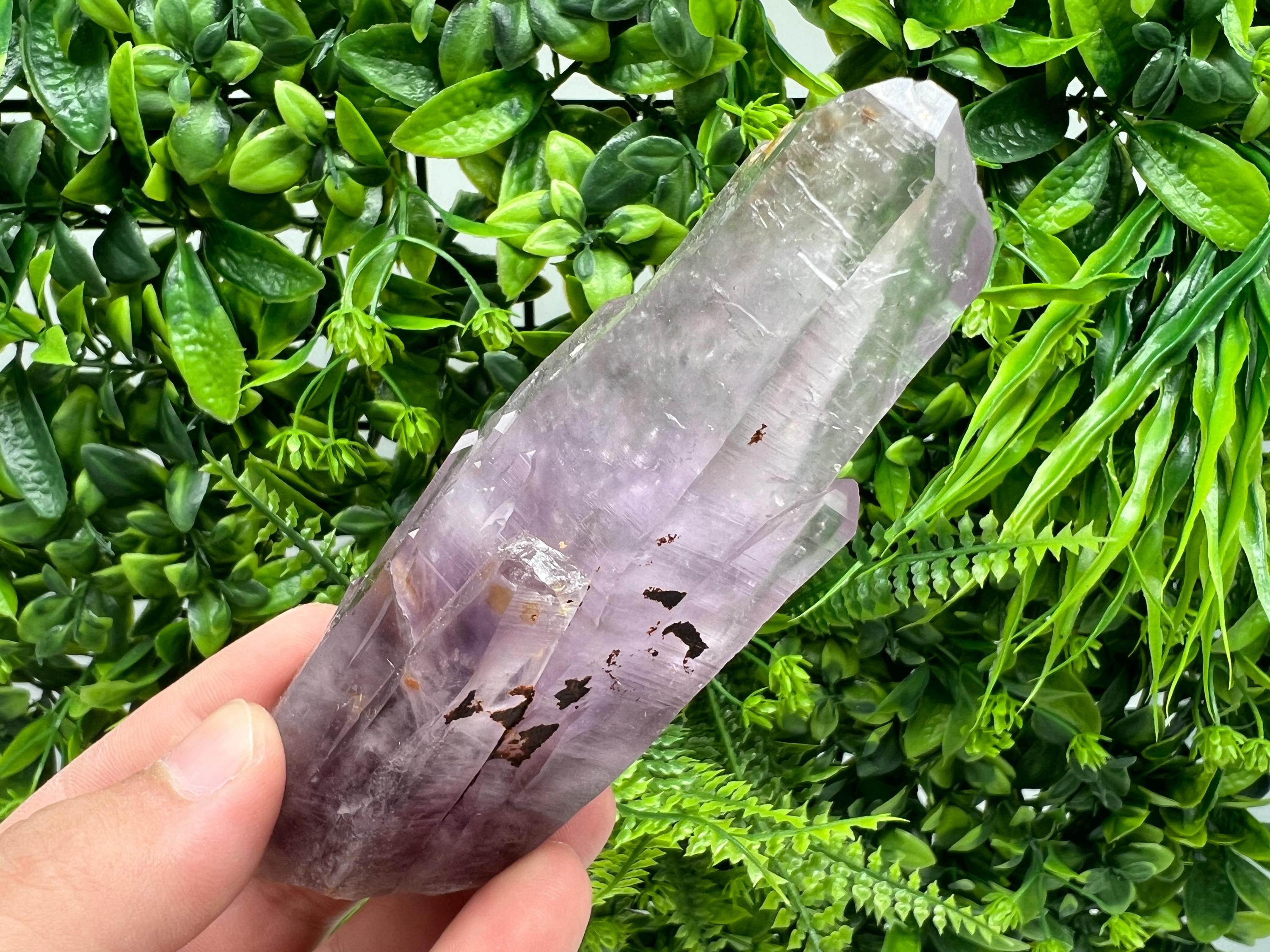 LARGE Amethyst Phantom whit Cerusite, natural minerals souvenir crystal,collectors specimen,rare crystal,rare Amerhyst,gift,souvenir