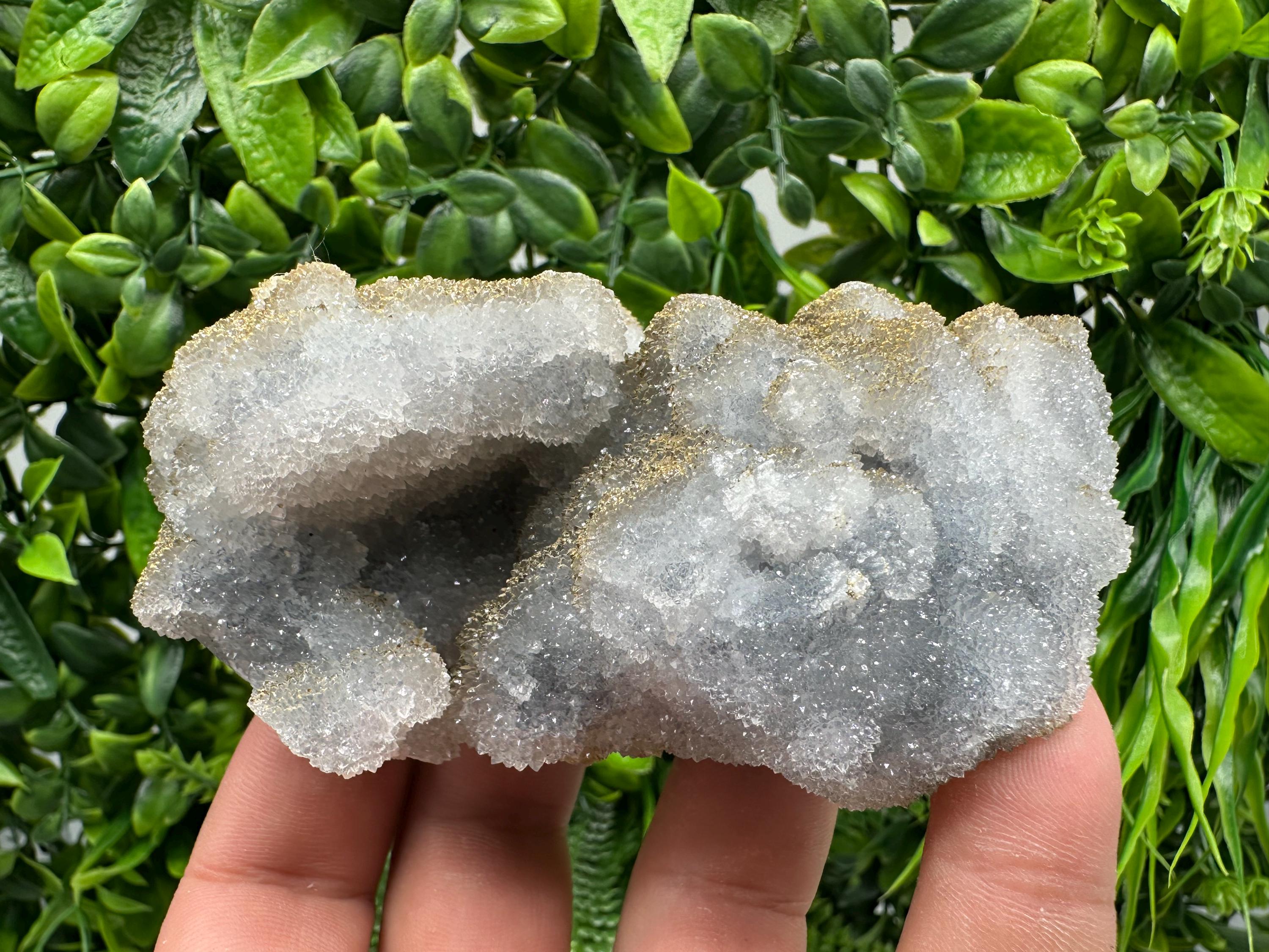 Blue Chalcedony Quartz with Chlorite Inclusions: Krushev Dol Mine Crystal