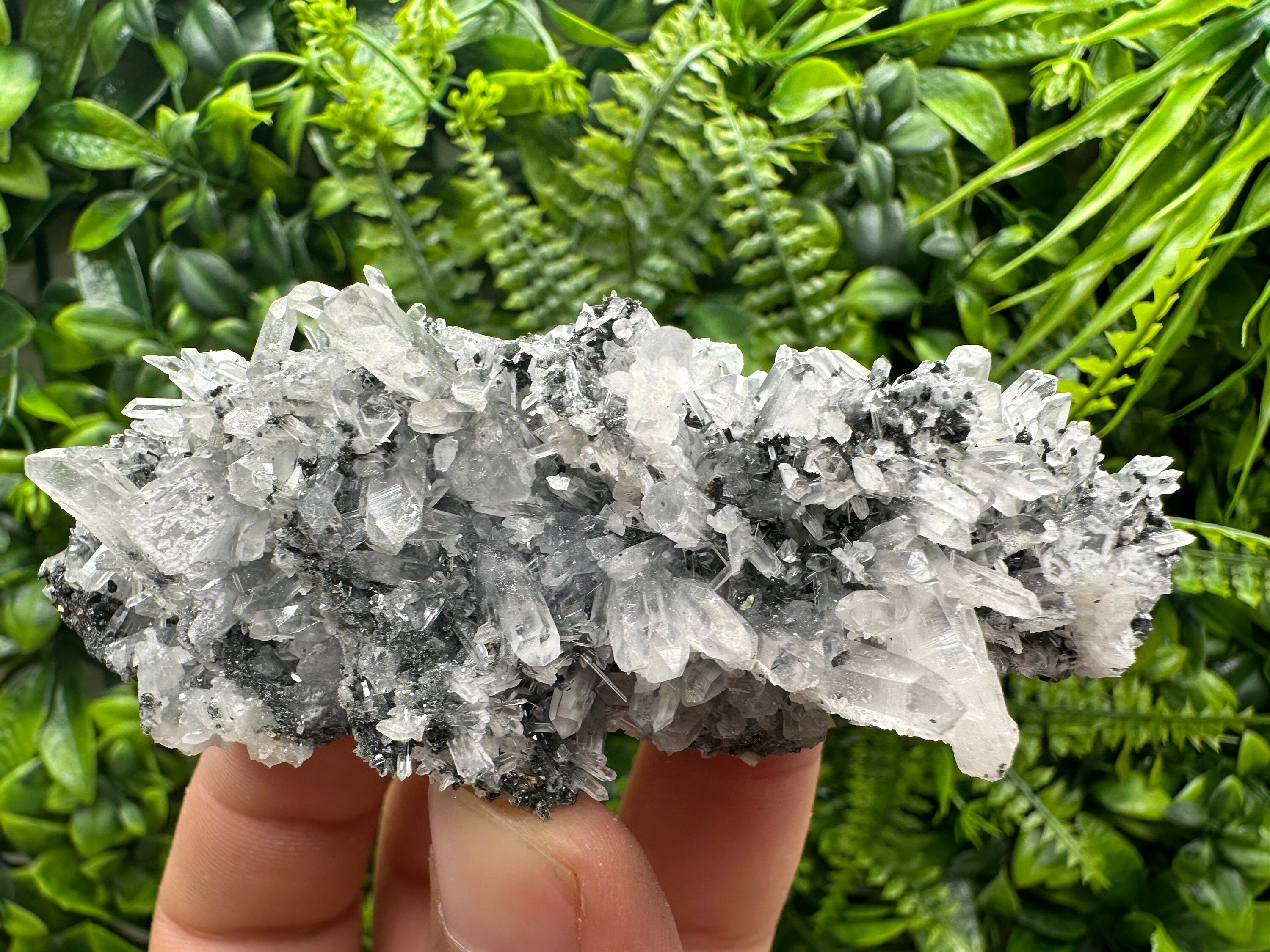 Quartz with Calcite and Chlorite: Natural Crystal Souvenir