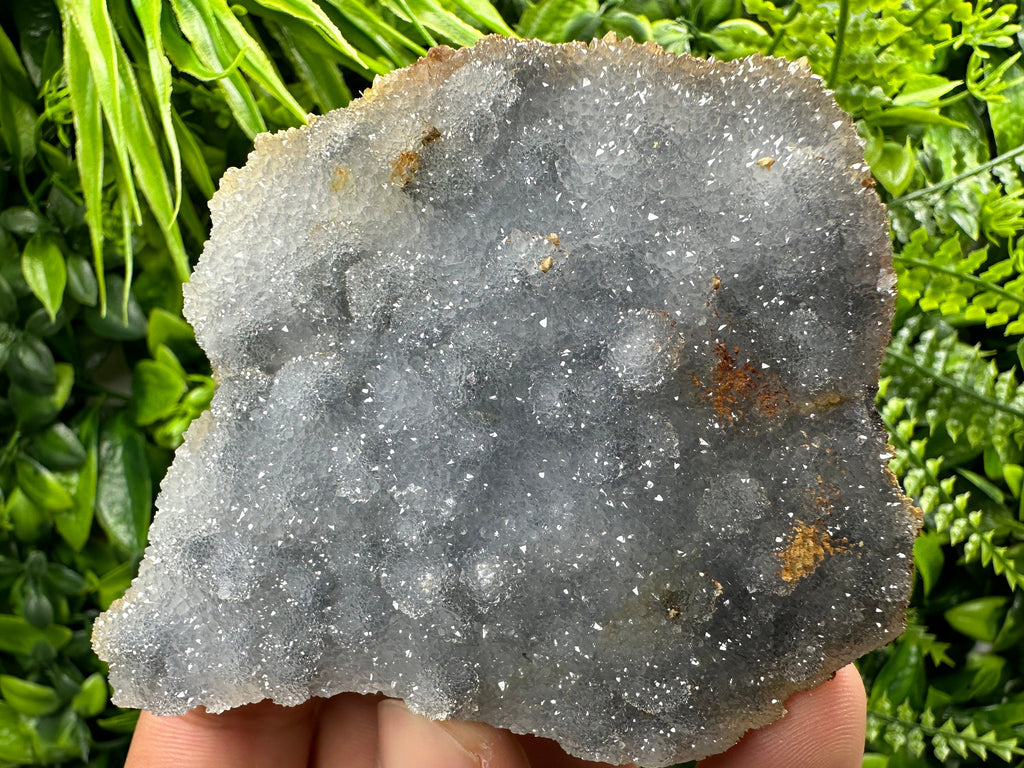 Blue Chalcedony Quartz with Chlorite, Natural Mineral Stone Decor