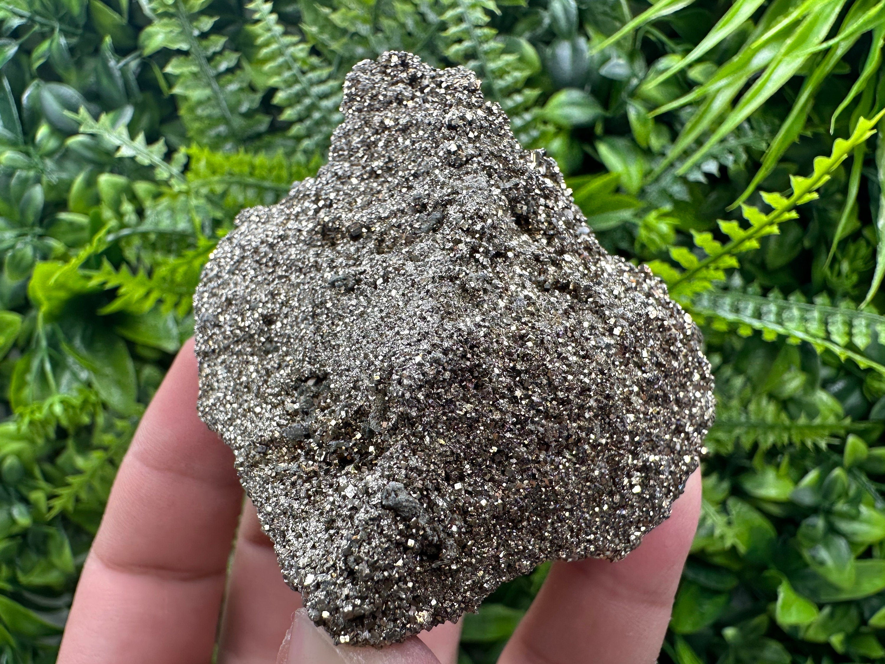 Rare Shiny Pyrite Crystal: Natural Fool's Gold Mineral Souvenir