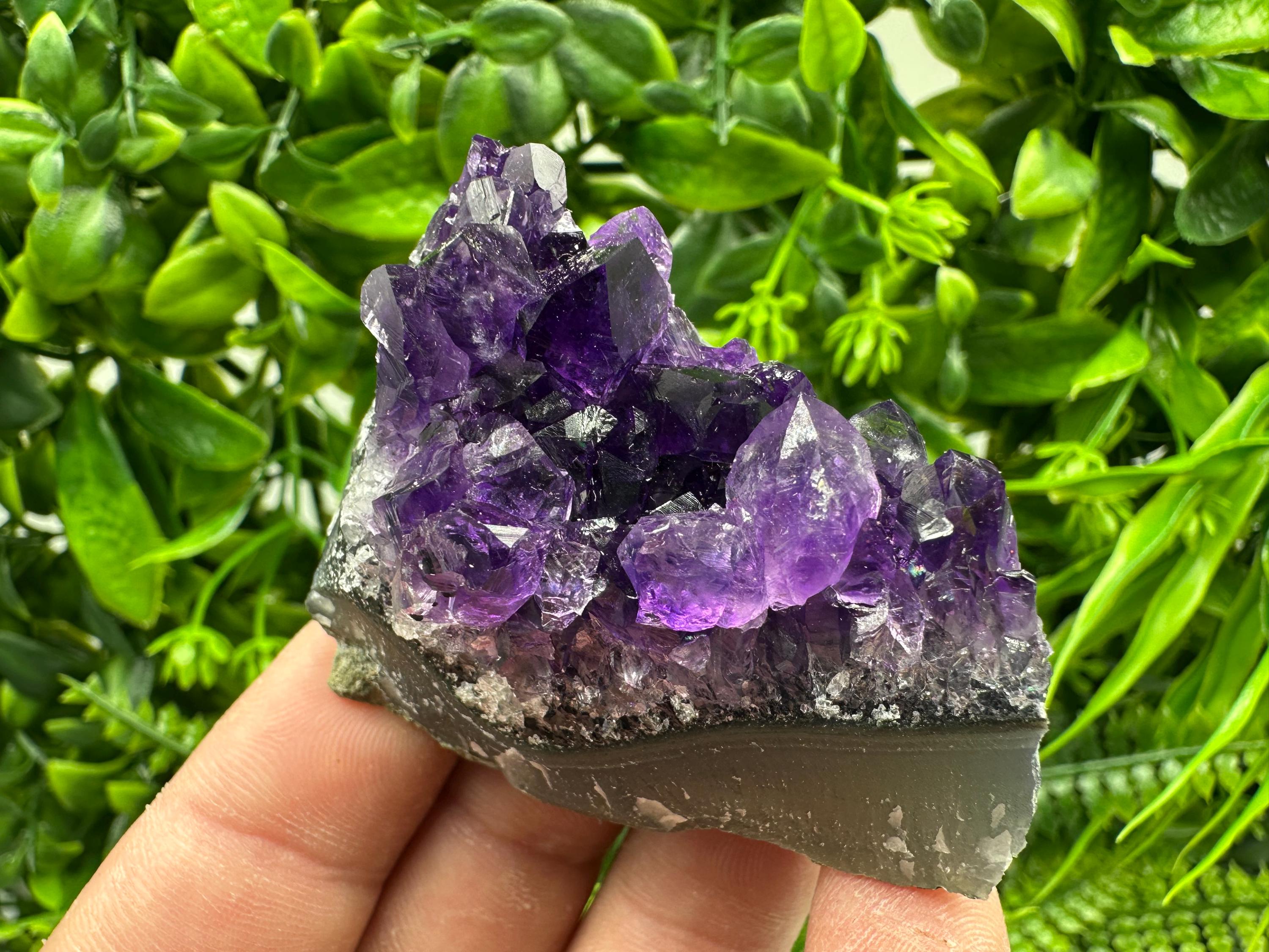 Uruguay Amethyst Cluster: Natural Purple Quartz Crystal, Home Decor