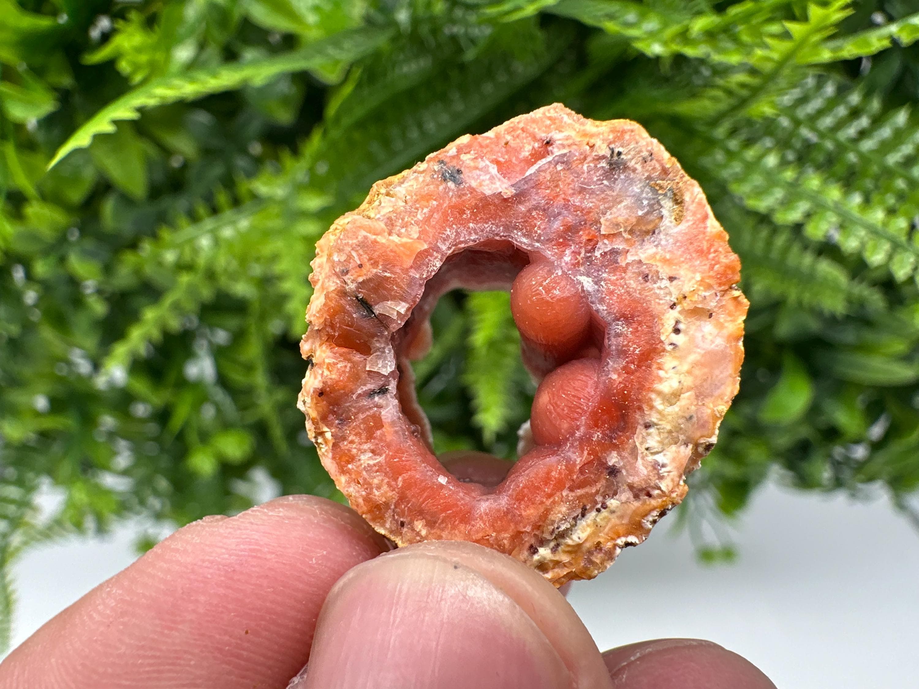 Red Chalcedony Crystal, Moroccan Mineral Specimen, Souvenir Gift