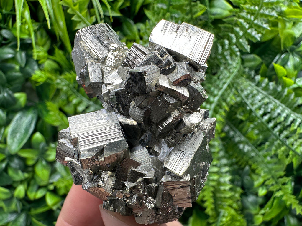 Rare Shiny Pyrite Cluster: Natural Crystal Mineral Souvenir