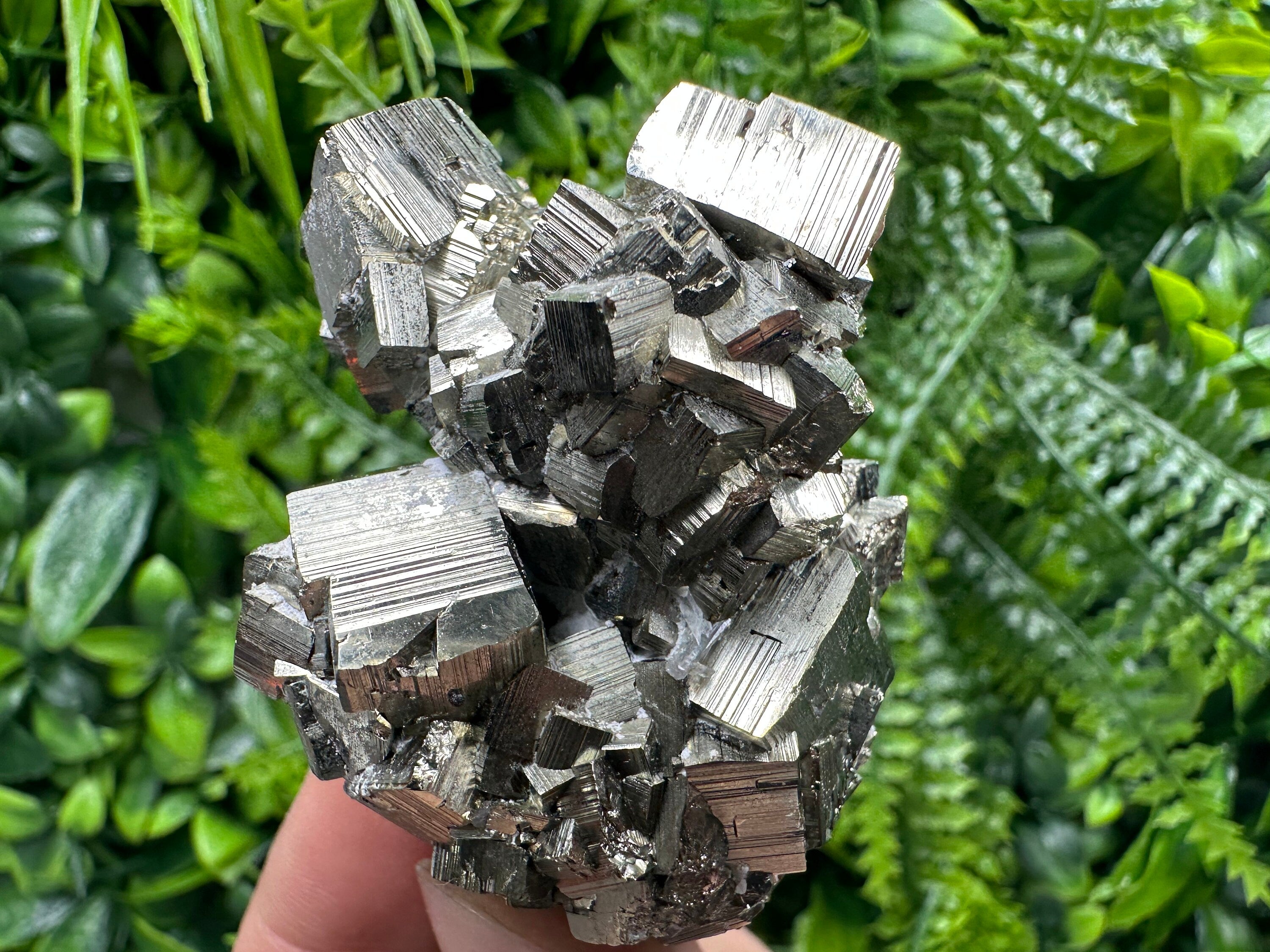 Rare Shiny Pyrite Cluster: Natural Crystal Mineral Souvenir