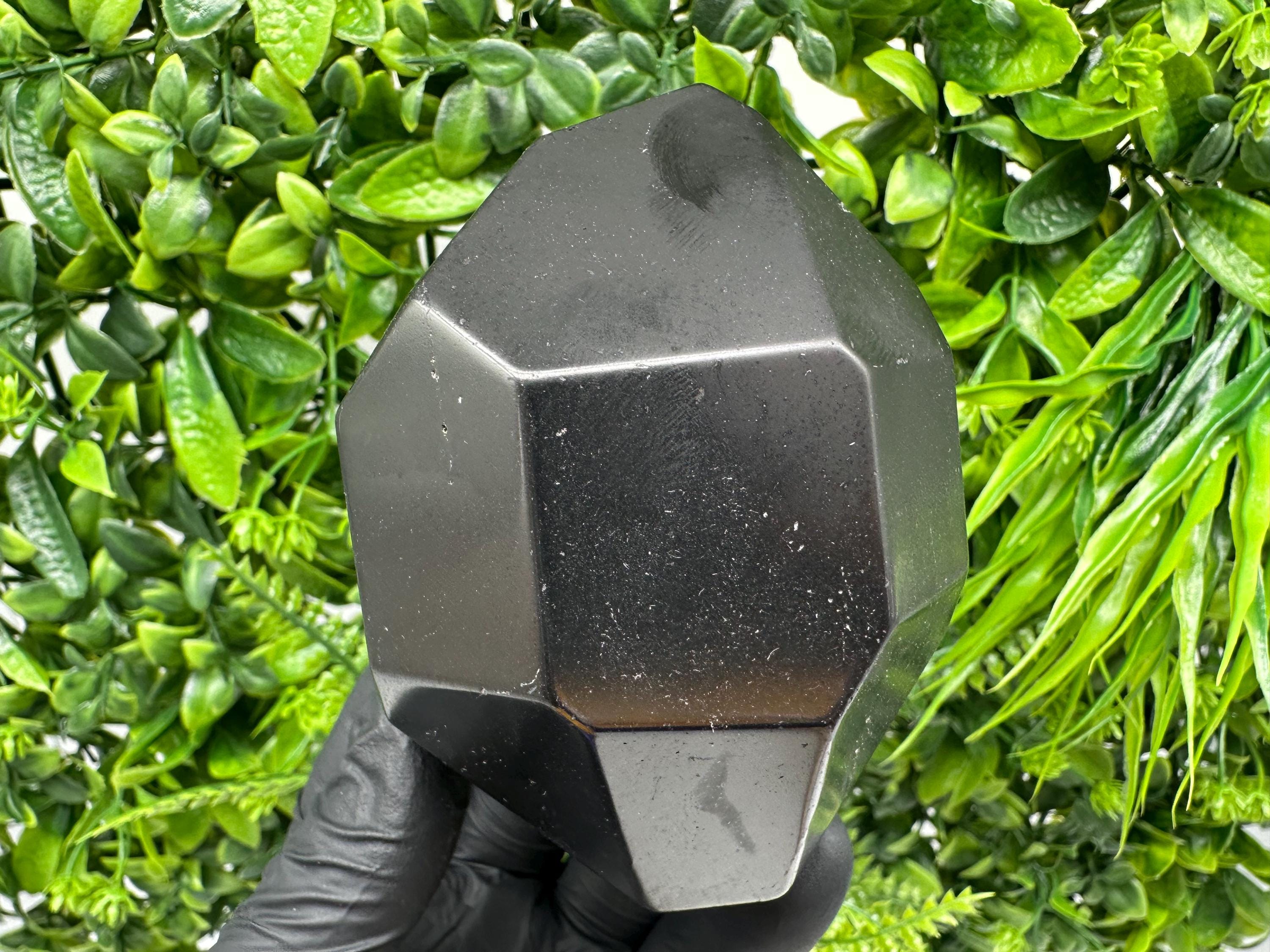 Polished Free-Form Shungite Crystal: EMF Protection Stone