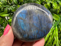 Polished Labradorite Crystal Decor Slab: Rainbow Multifire Stone