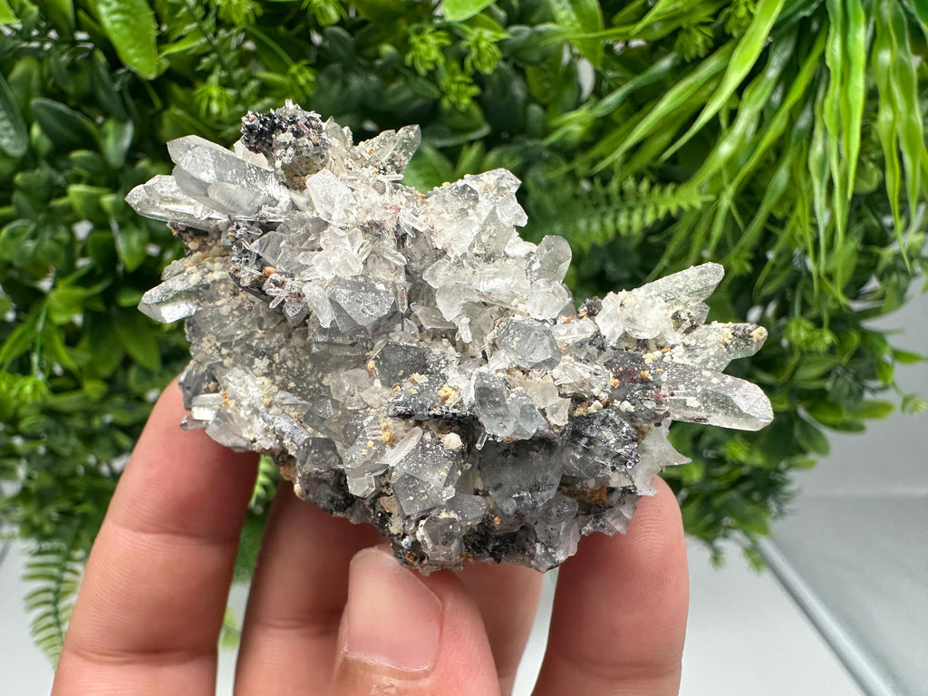 Quartz Siderite Galena Hematite Mineral Specimen, Home Decor Crystal