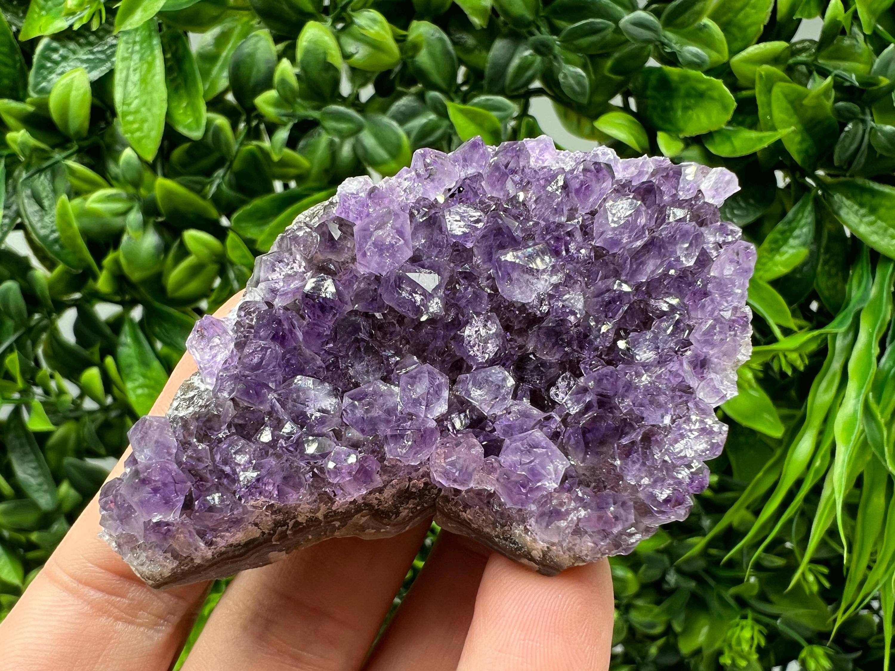 Natural Purple Amethyst Cluster, Uruguay Crystal, Home Decor