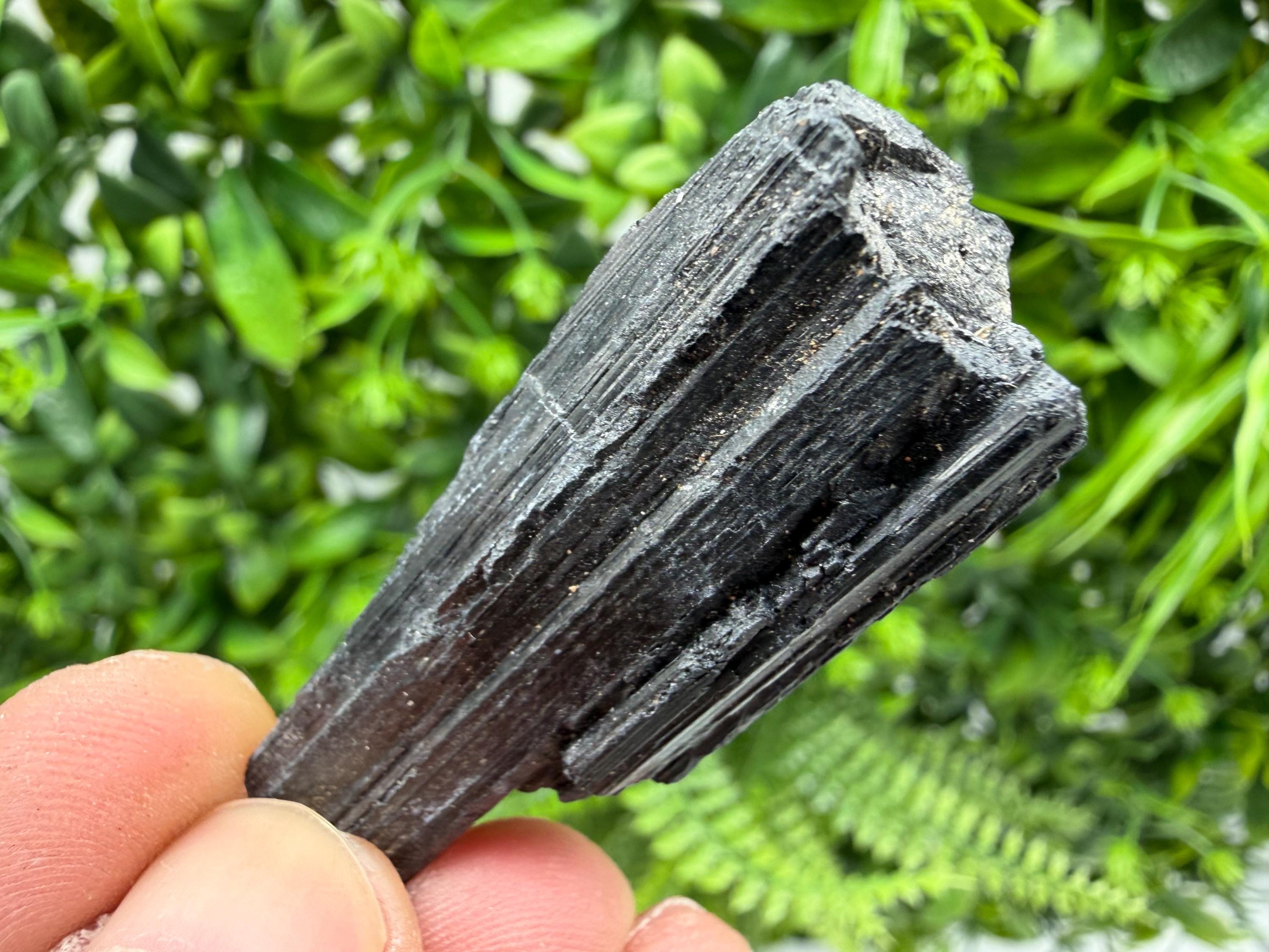Natural Black Tourmaline Crystal – Raw Protective Stone, Healing Crystal, Grounding Mineral Gift