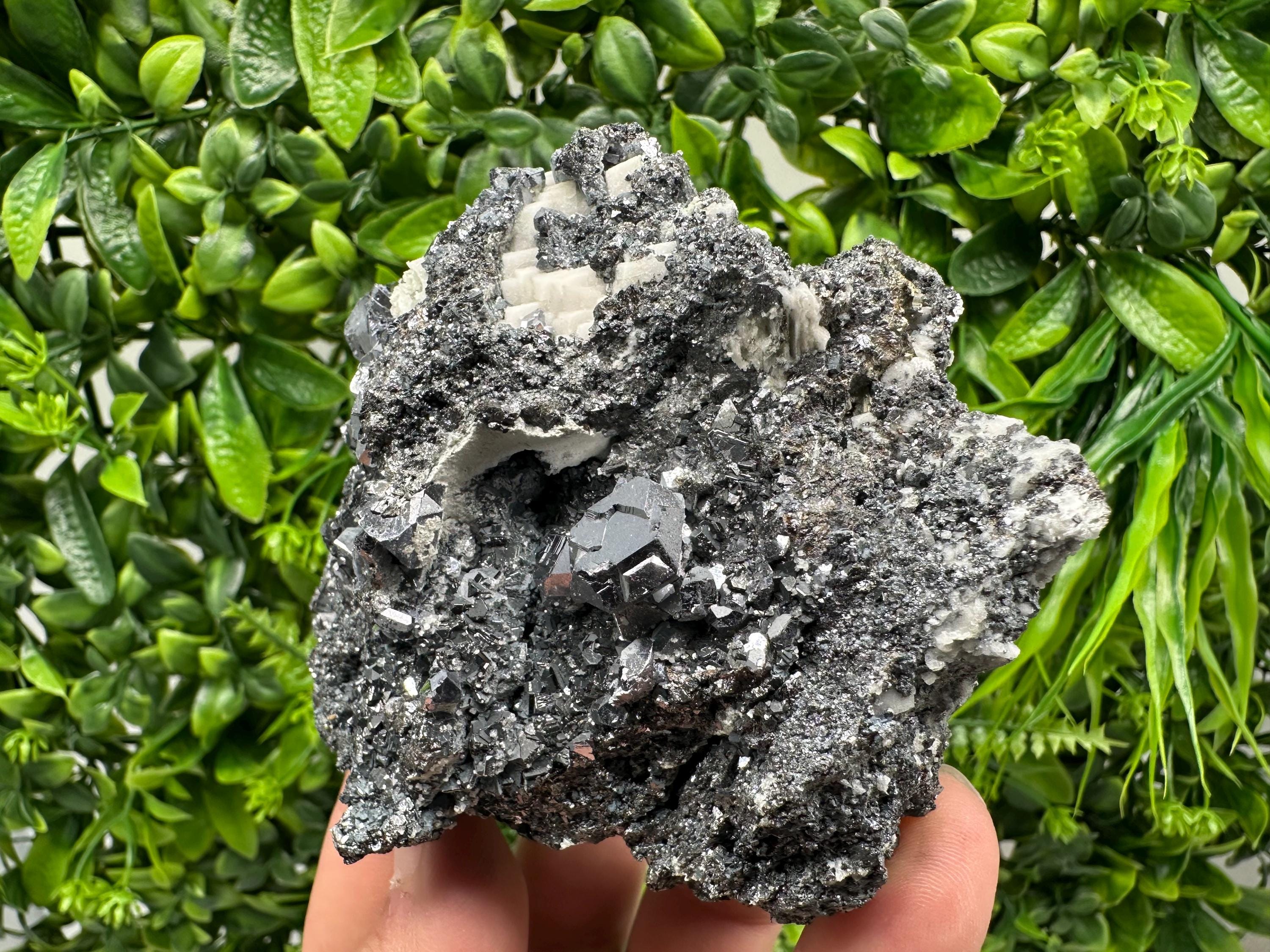 Galena Sphalerite Mineral Specimen: Quartz with Siderite, Madan Bulgaria