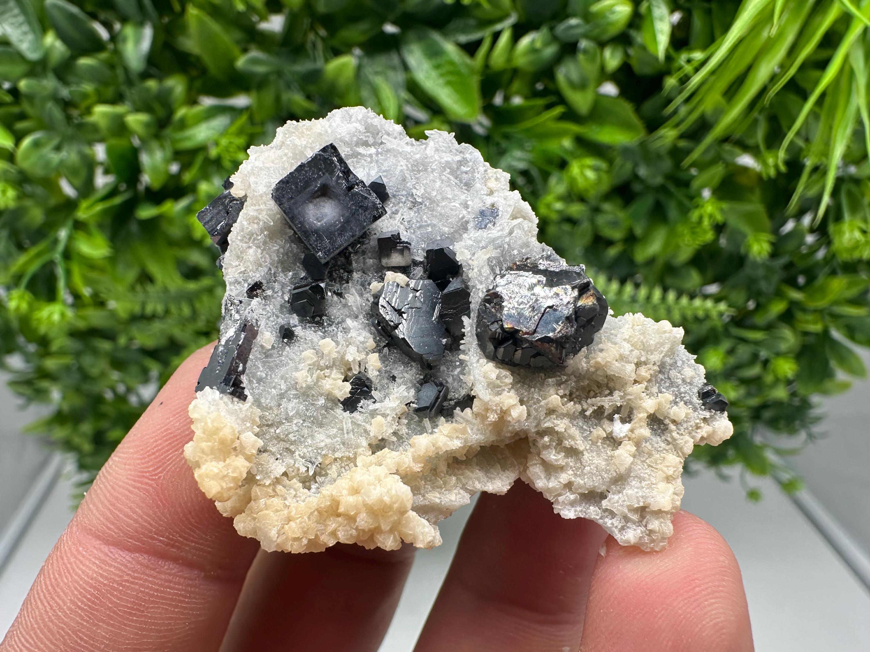 Collected Skeletal GALENA,Sphalerite,Quartz,Calcite from Krushev dol mine,Madan,Bulgaria,natural,collectible mineral specimen home decor
