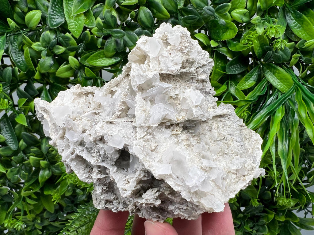 Calcite on Chalcedony Mineral Specimen, Bulgaria
