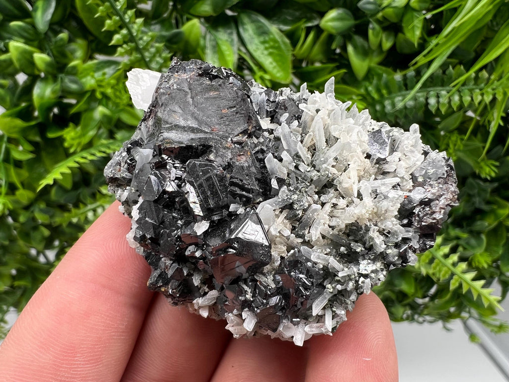 Wonderful Sphalerite,Quartz on Chlorite matrix,from Borieva mine,Madan,Bulgaria,natural collection mineral specimen,rare crystal,home decor