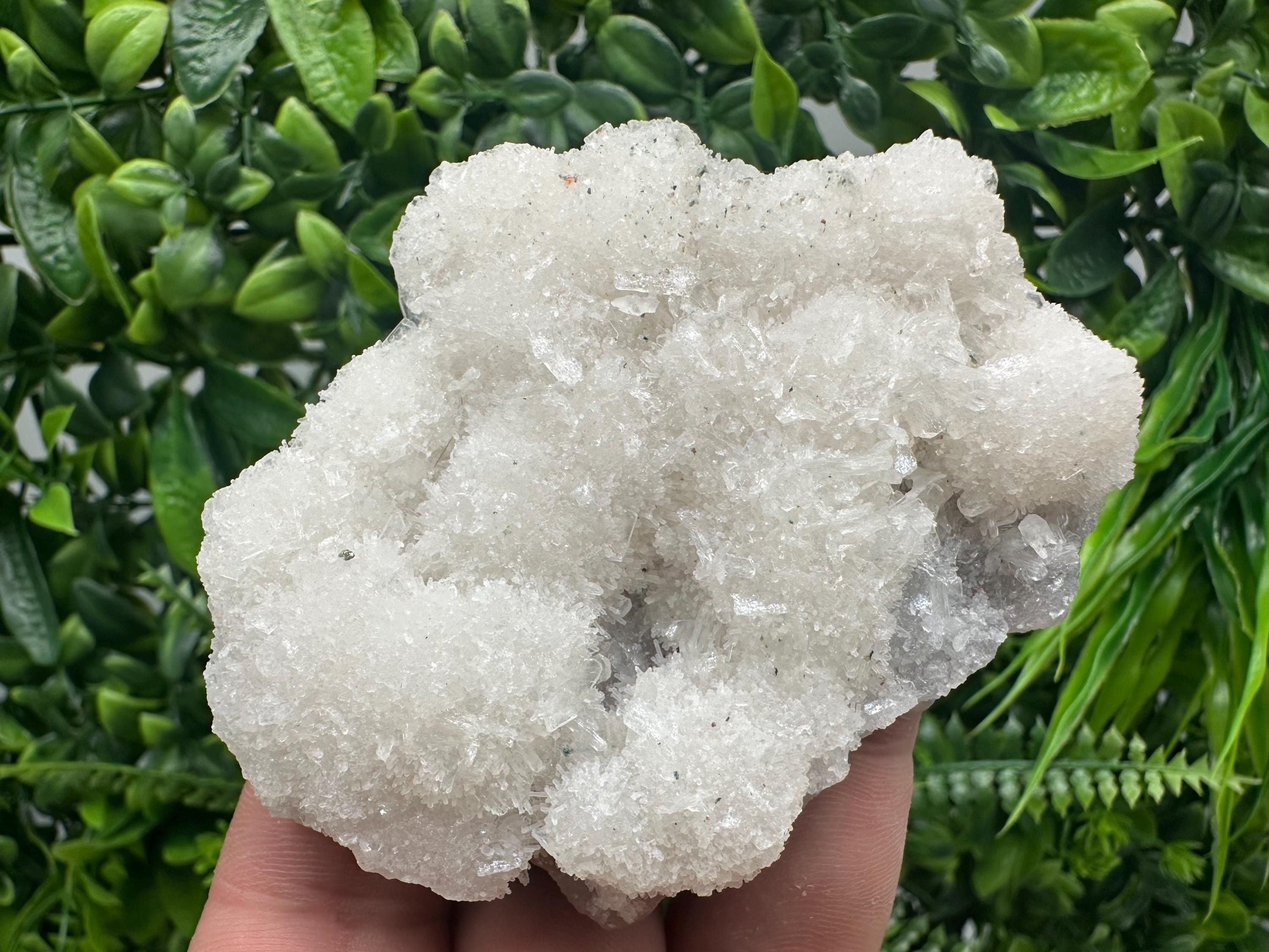 Apophyllite Stilbite on Chalcedony, India Mineral Specimen