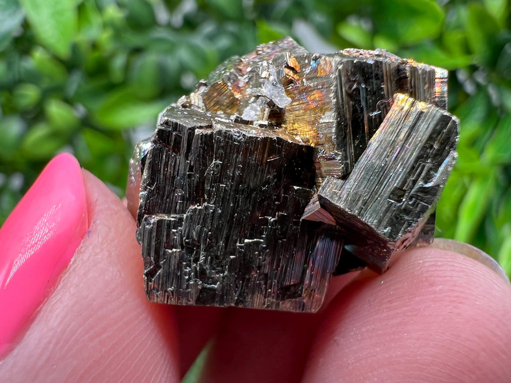 Wonderful Rainbow Pyrite whit Calcite,natural minerals souvenir Crystal,collection stone,rare minerals,home decor,Borieva Bulgaria