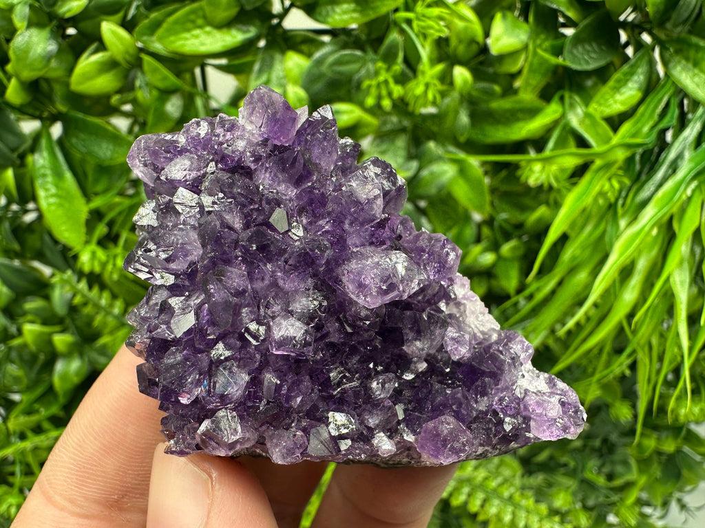 Natural Purple Amethyst Cluster from Uruguay: Home Decor Crystal