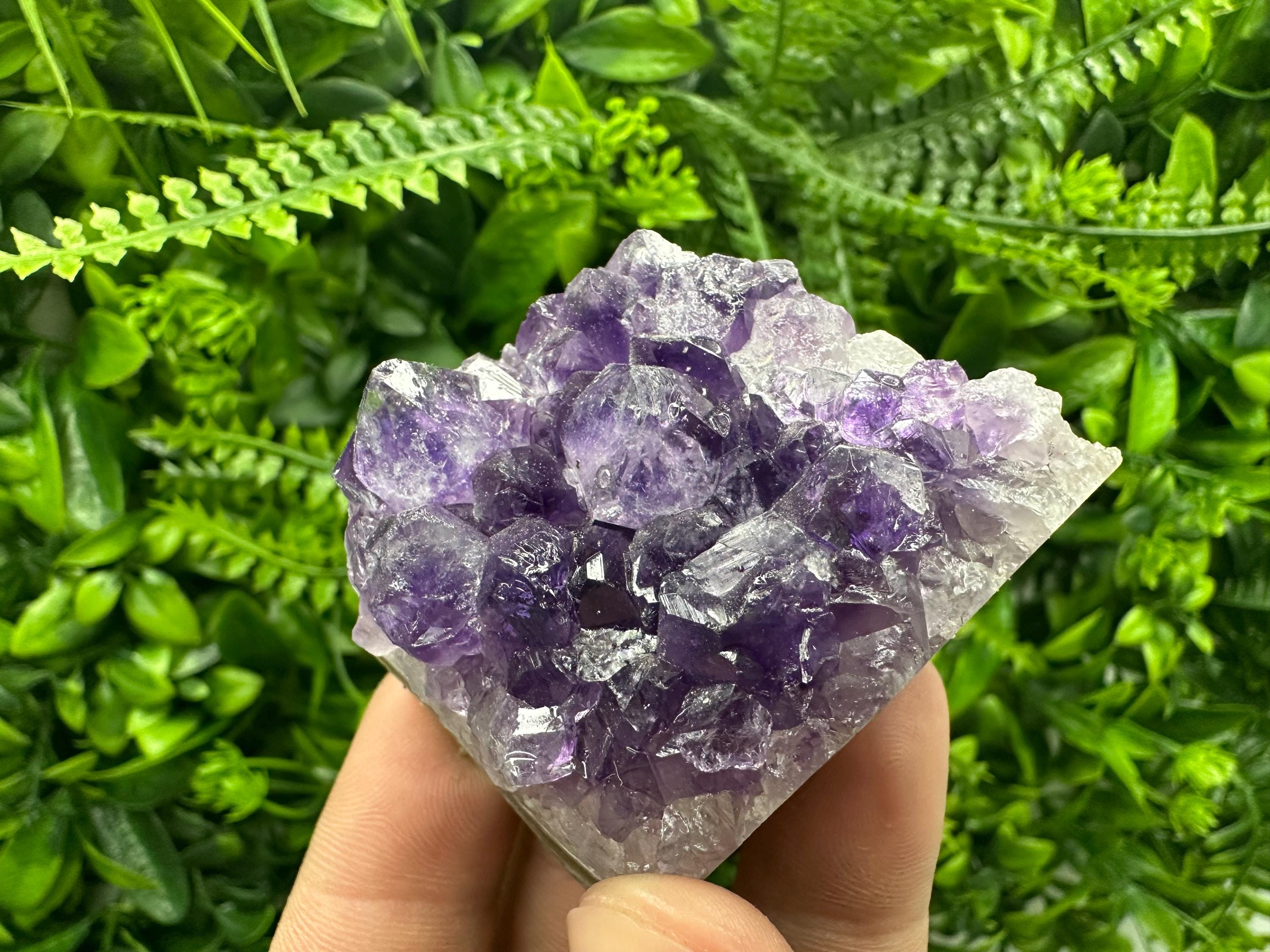 Natural Purple Amethyst Crystal Cluster from Uruguay