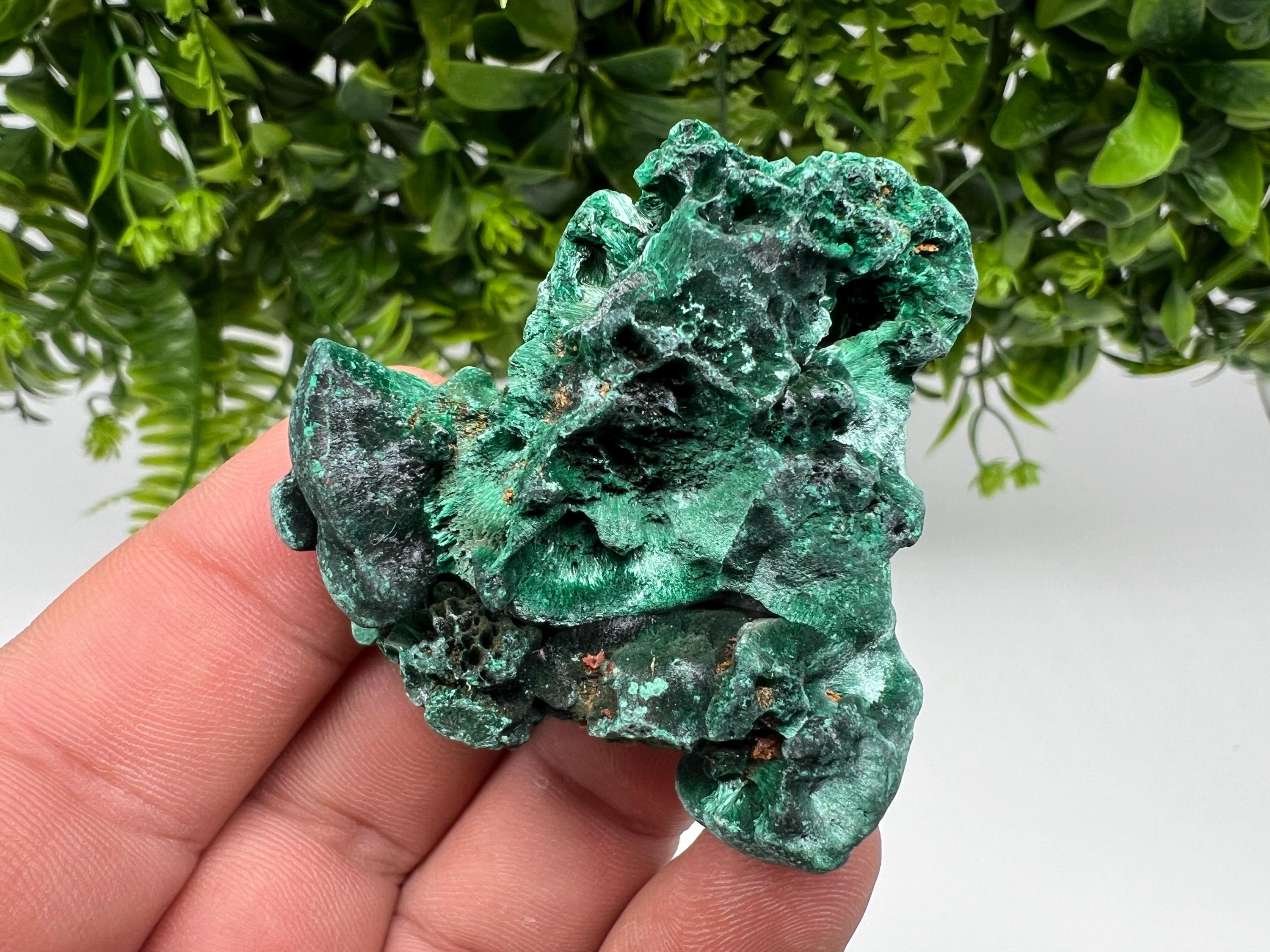 Green Polished Malachite Crystal, Congo Mineral Specimen