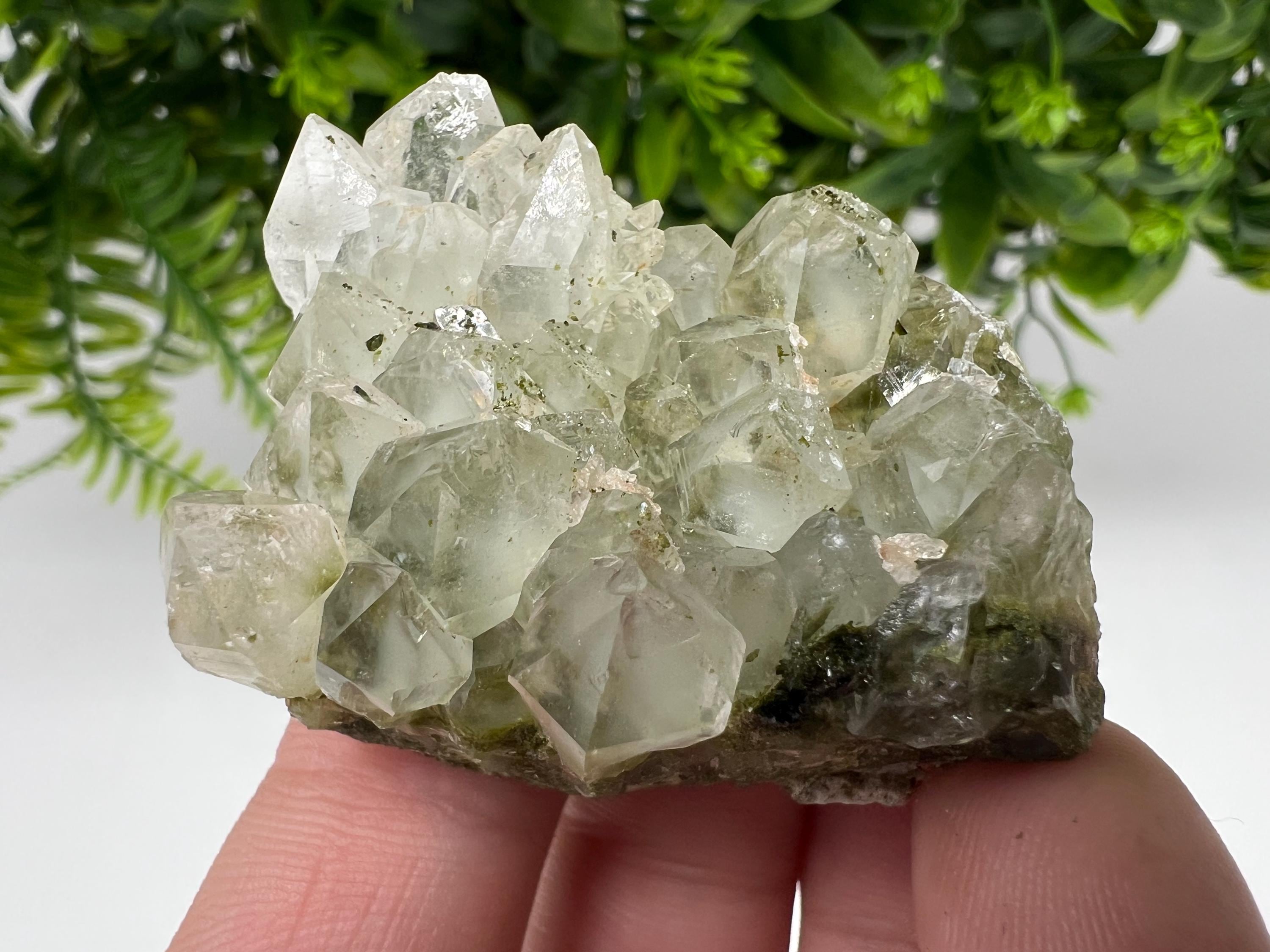 LARGE, Green Epidote with Quartz Crystals - Extremely Sparkly with Rainbows,souvenirs collection stone,gift,decor, Eastern Anatolian, Turkey