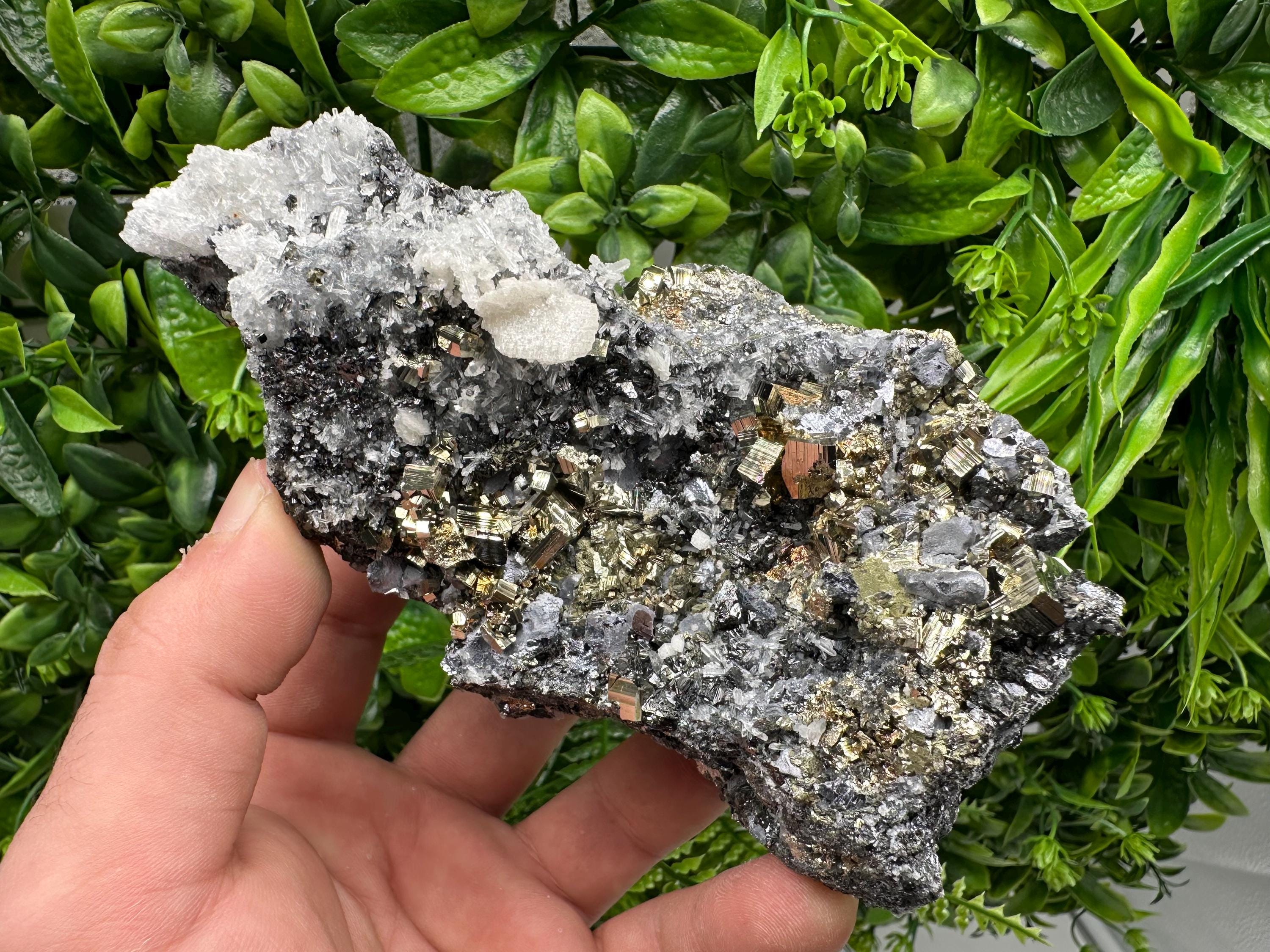 Pyrite Sphalerite Quartz  Mineral Specimen, Krushev dol Mine