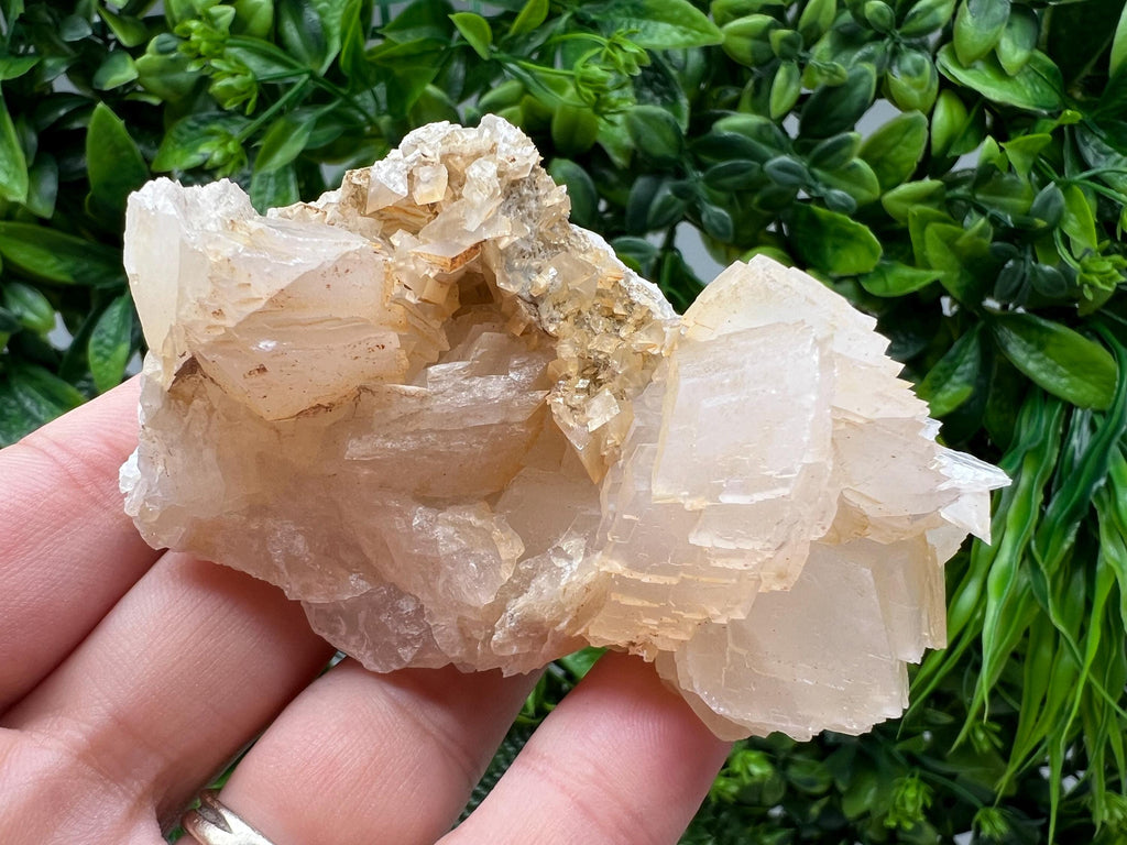 Quartz Crystal with Calcite and Chlorite: Borieva Mine, Bulgaria