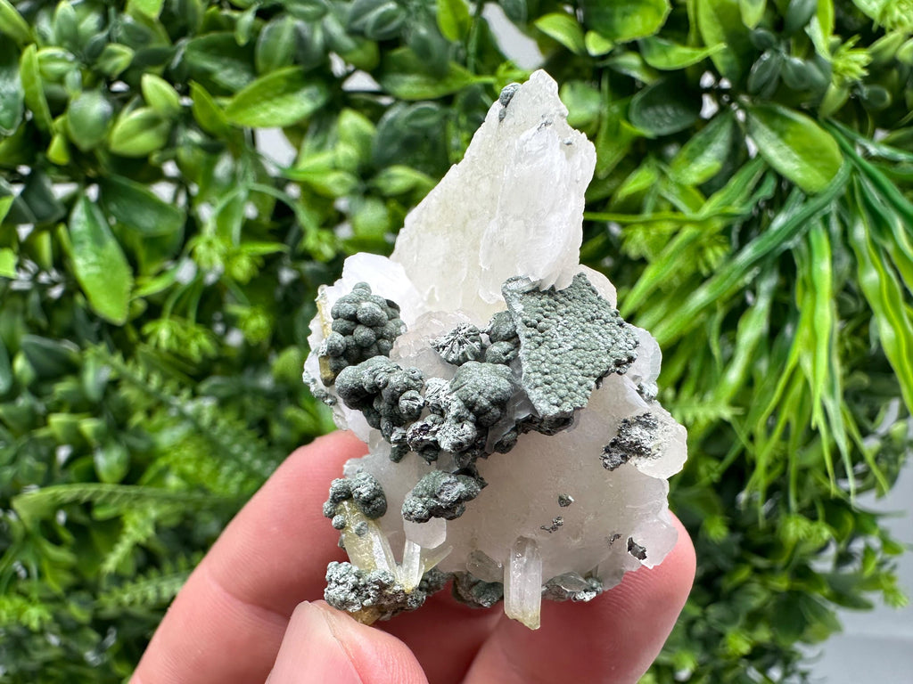 UV Reactive Mangano Calcite Cluster, Bulgaria Crystal Decor