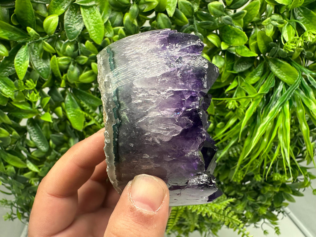 Large Purple Amethyst Heart: Natural Uruguay Crystal, Home Decor