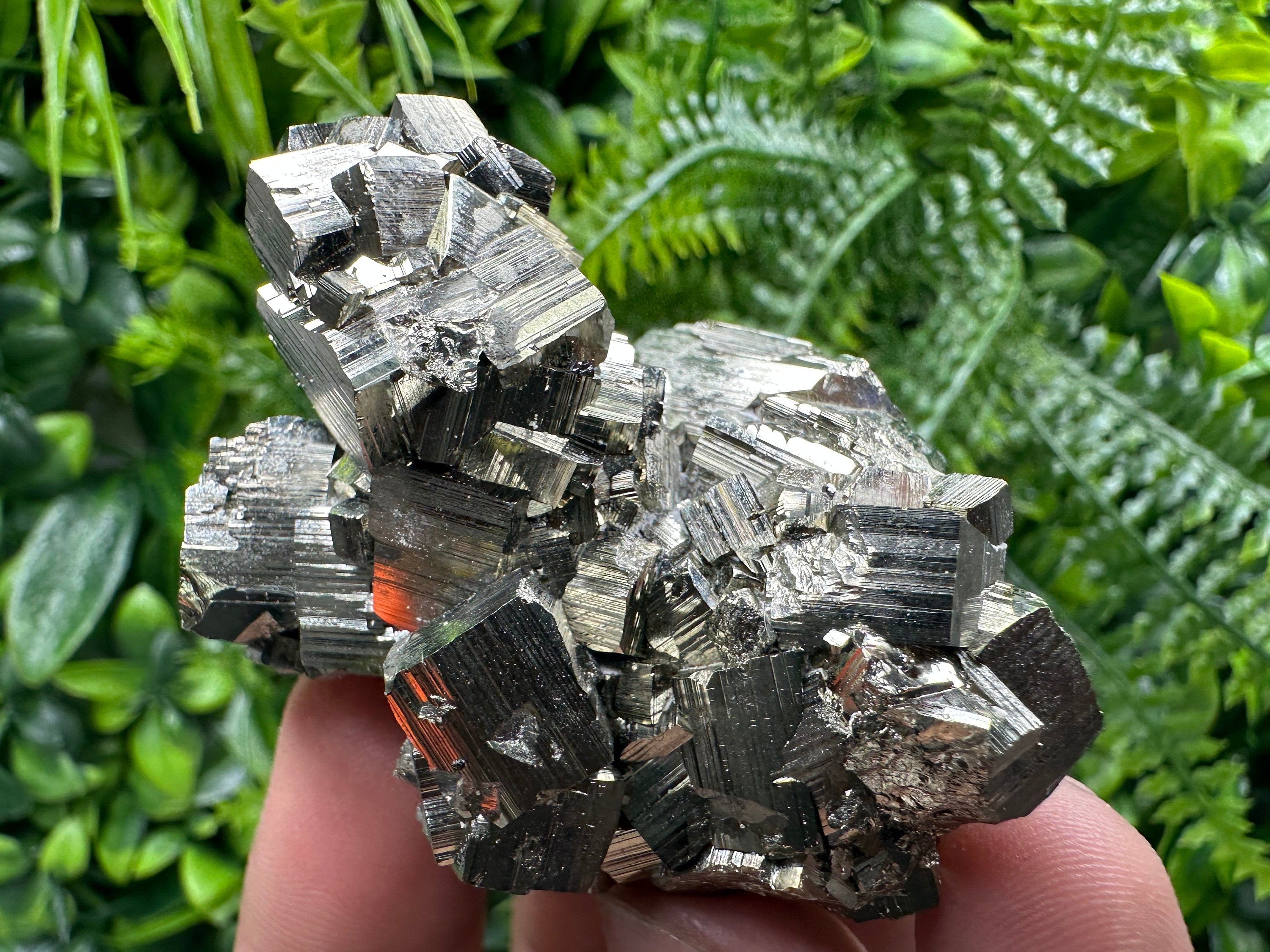 Rare Shiny Pyrite Cluster: Natural Crystal Mineral Souvenir